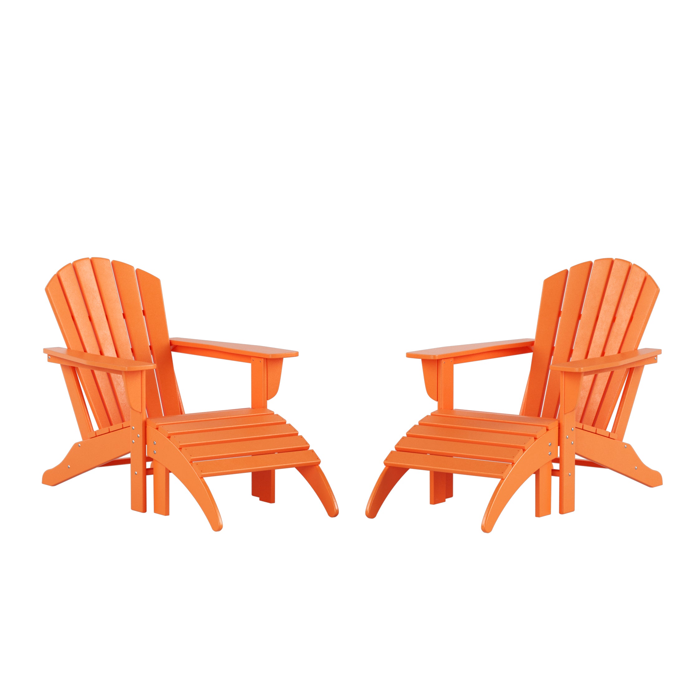 Portside Outdoor Adirondack Chair With Ottoman 4-Piece Set