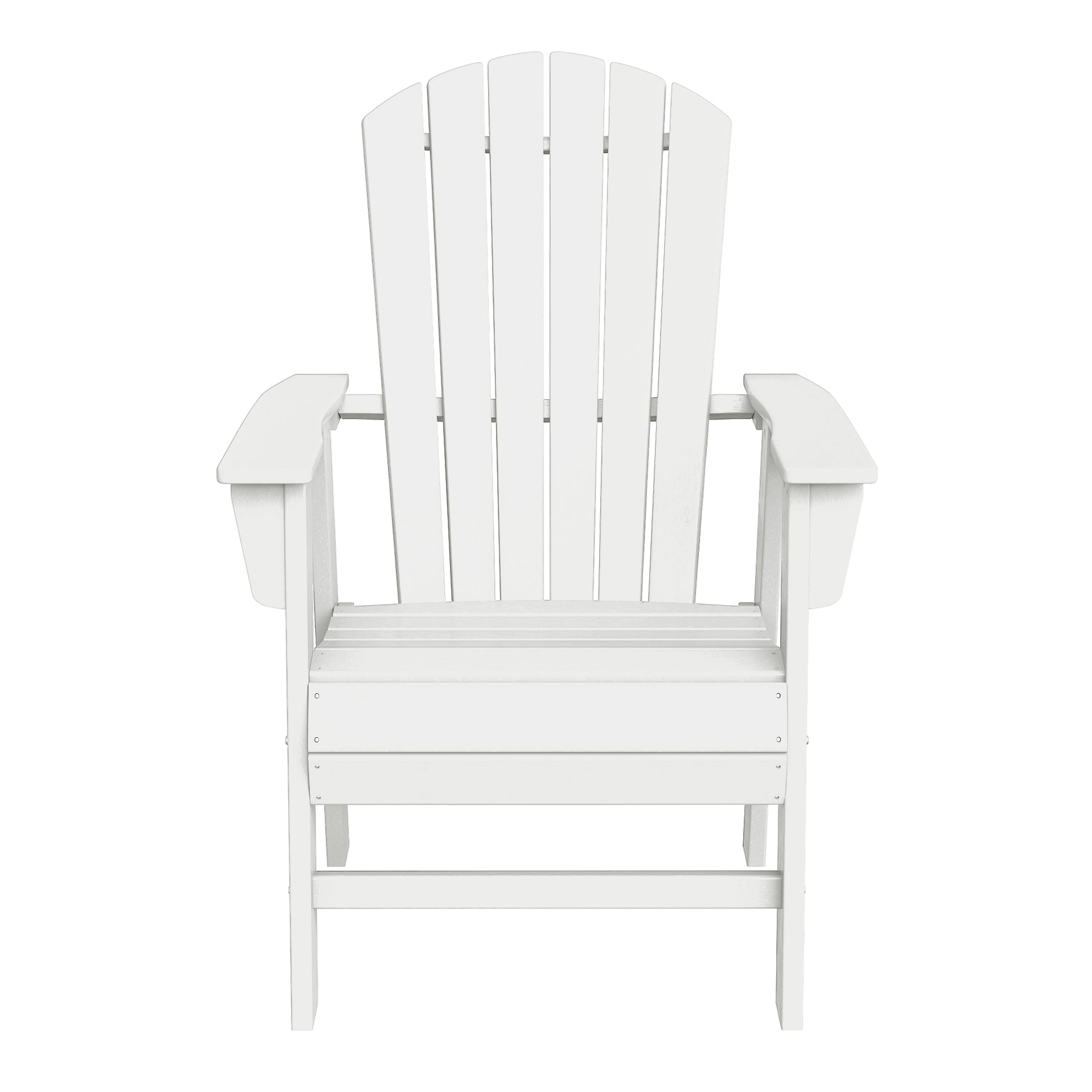 Portside Outdoor Patio Seashell Back Adirondack Dining Chair