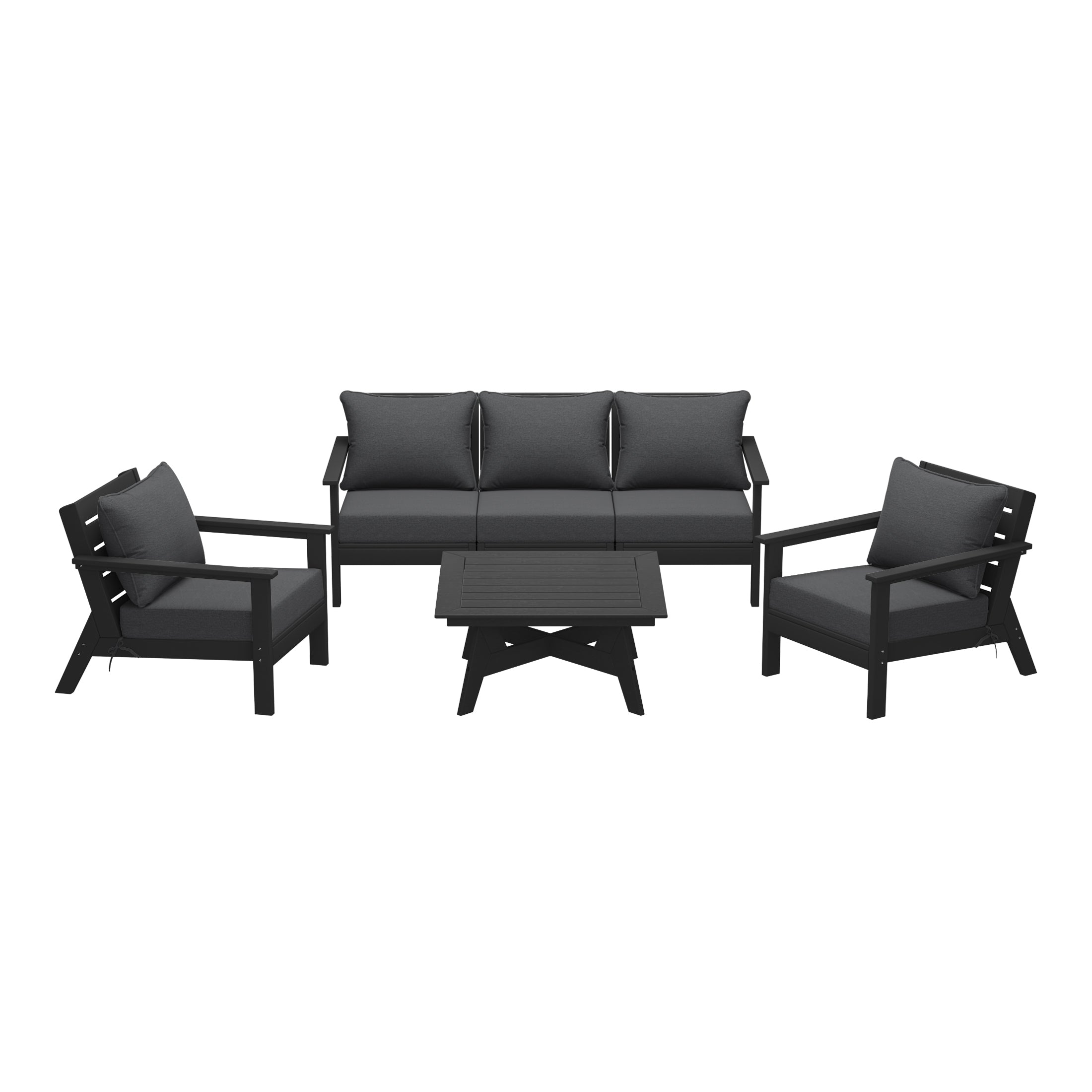 Portsmouth Outdoor 6-Piece Modular Sectional Patio Furniture Sofa Set