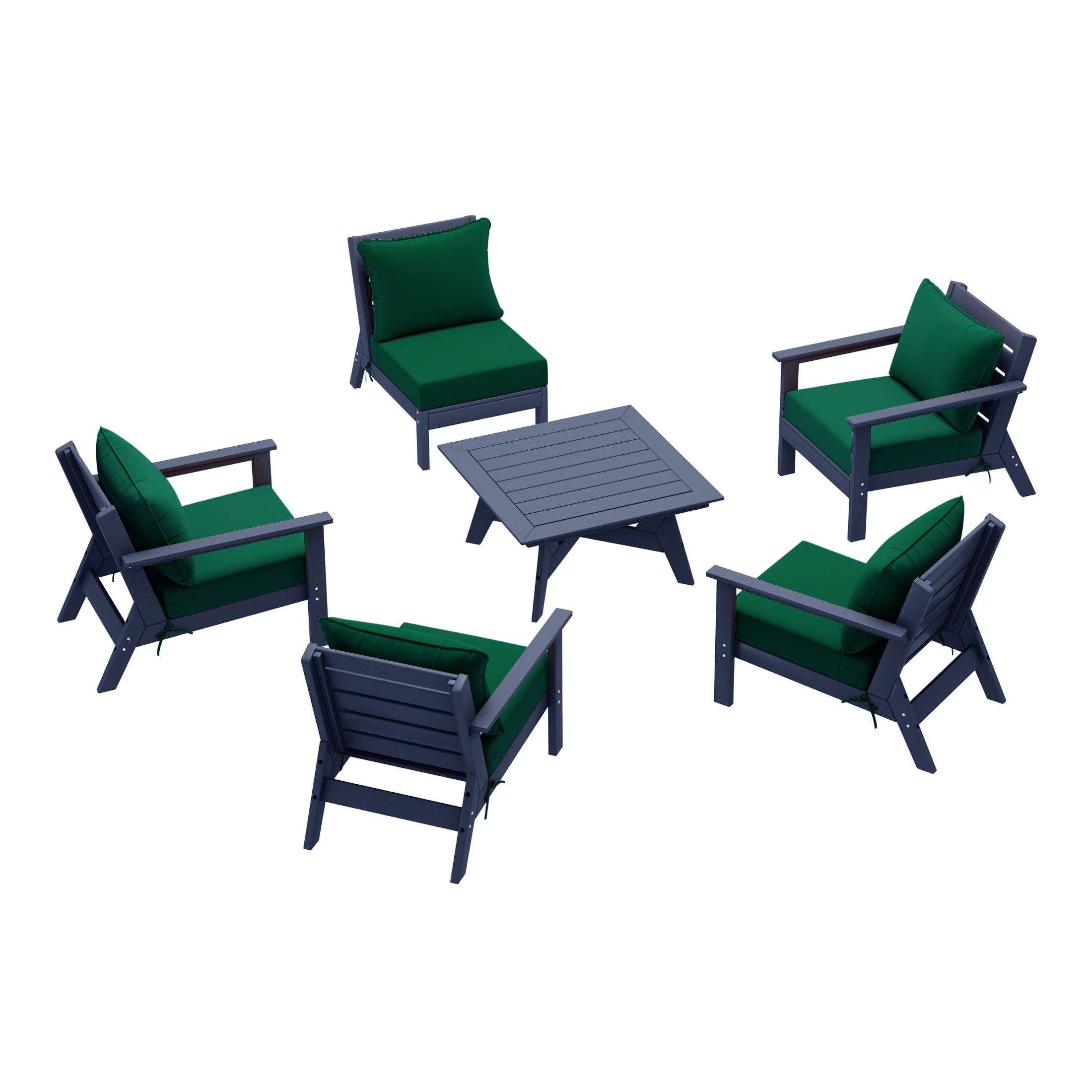 Portsmouth Outdoor 6-Piece Modular Sectional Patio Furniture Sofa Set