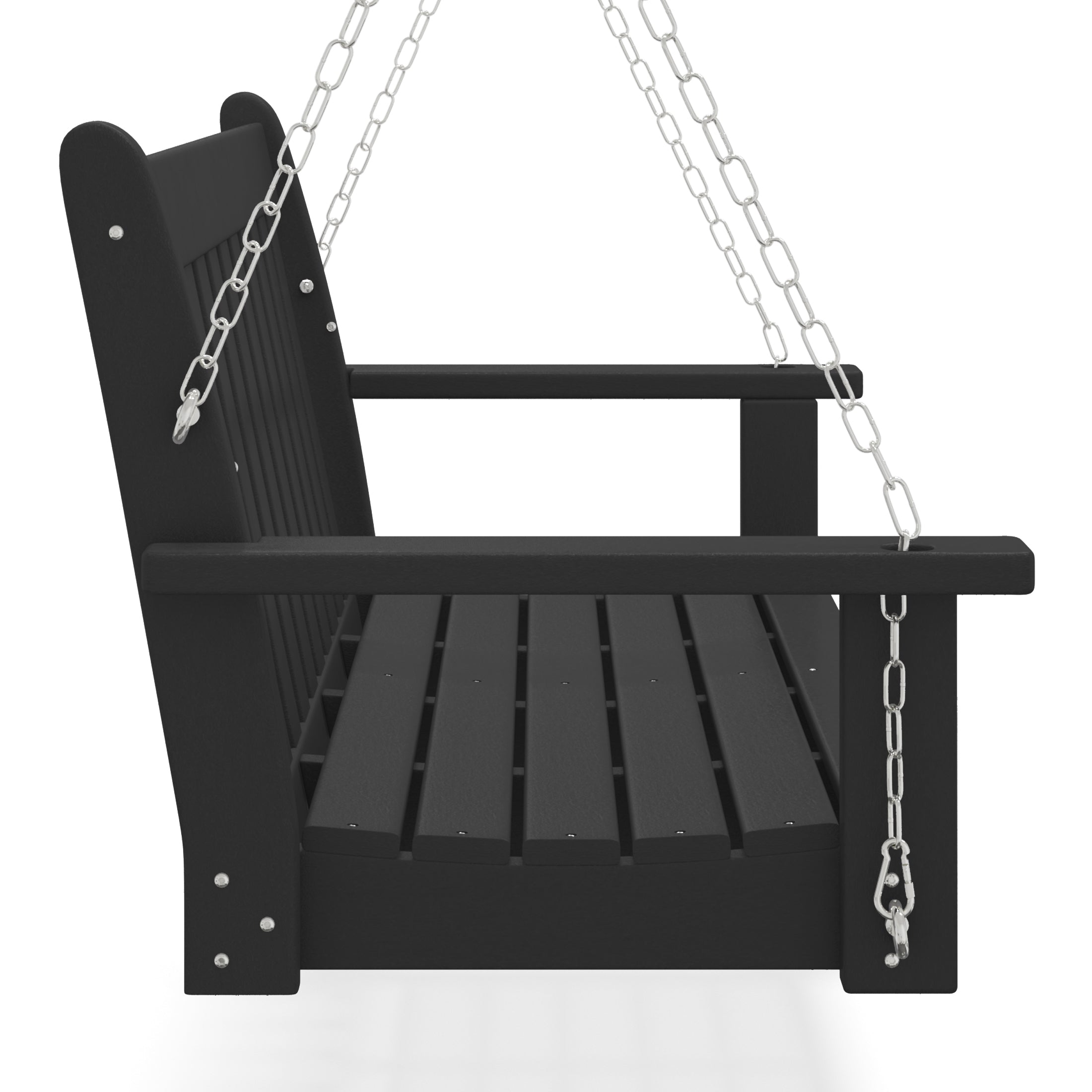 Paradise Outdoor Patio HDPE Hanging Front Porch Swing Bench