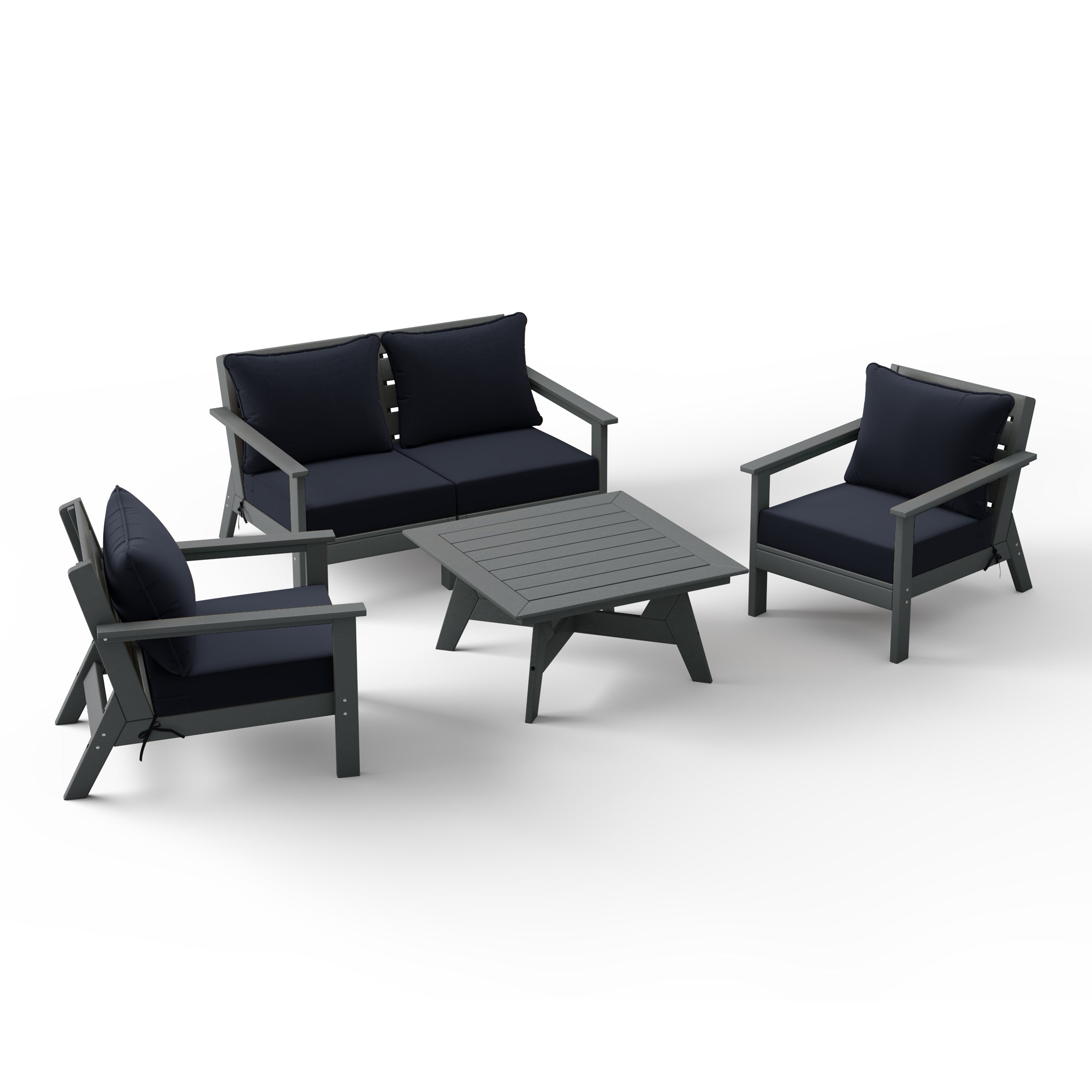 Portsmouth Outdoor 5-Piece Modular Sectional Patio Furniture Seating Set