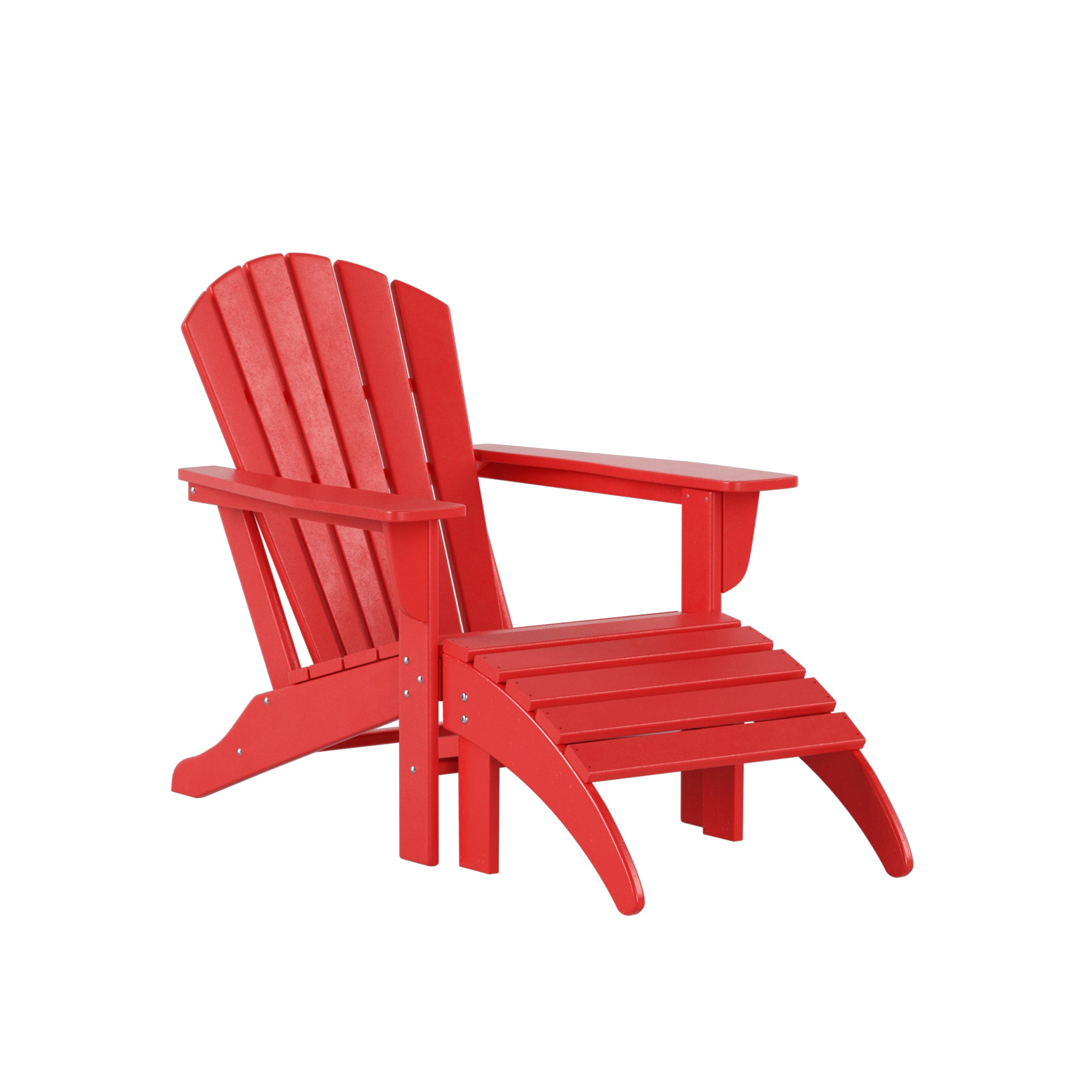 Portside Outdoor Adirondack Chair With Ottoman 2-Piece Set