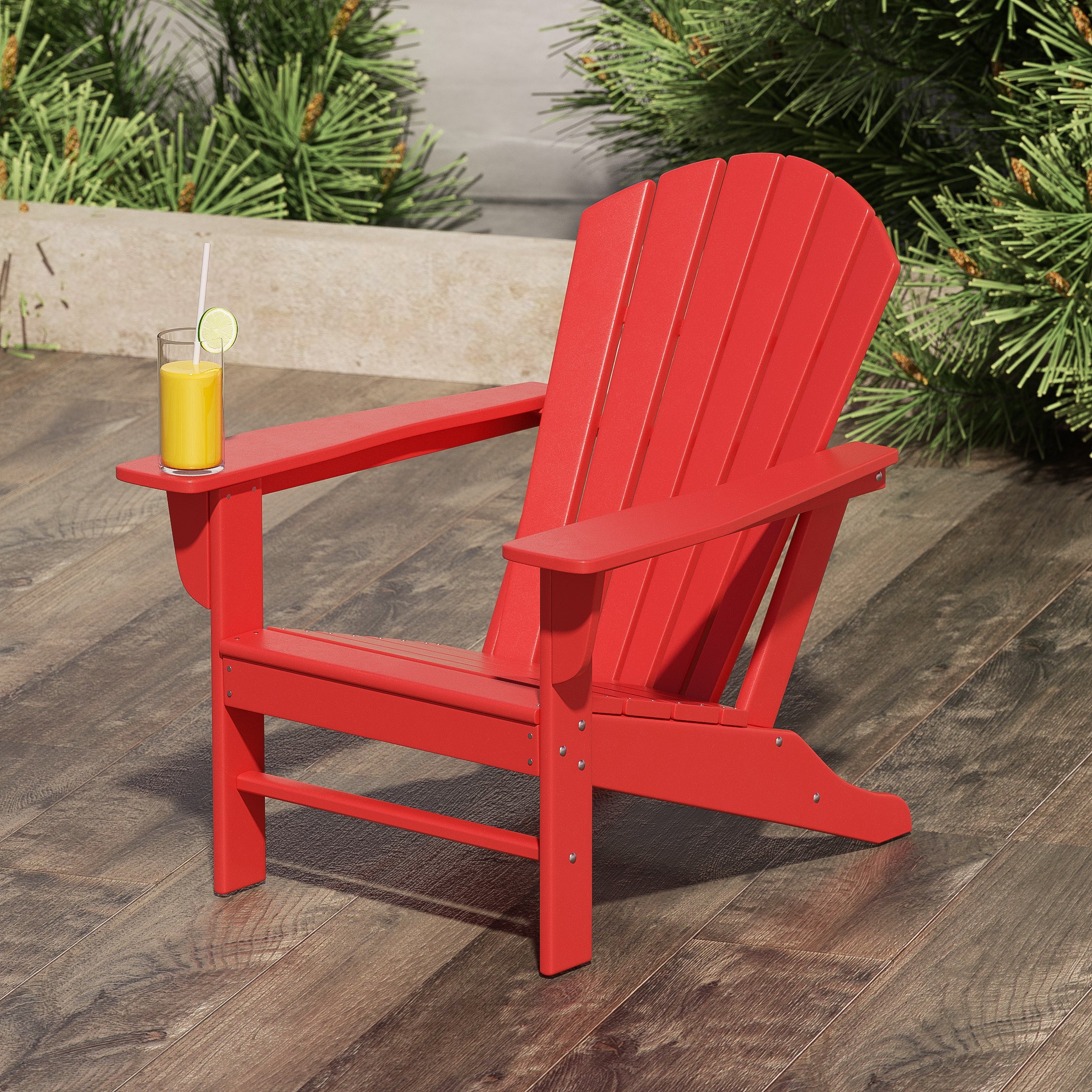 Portside HDPE Outdoor Patio Adirondack Chair