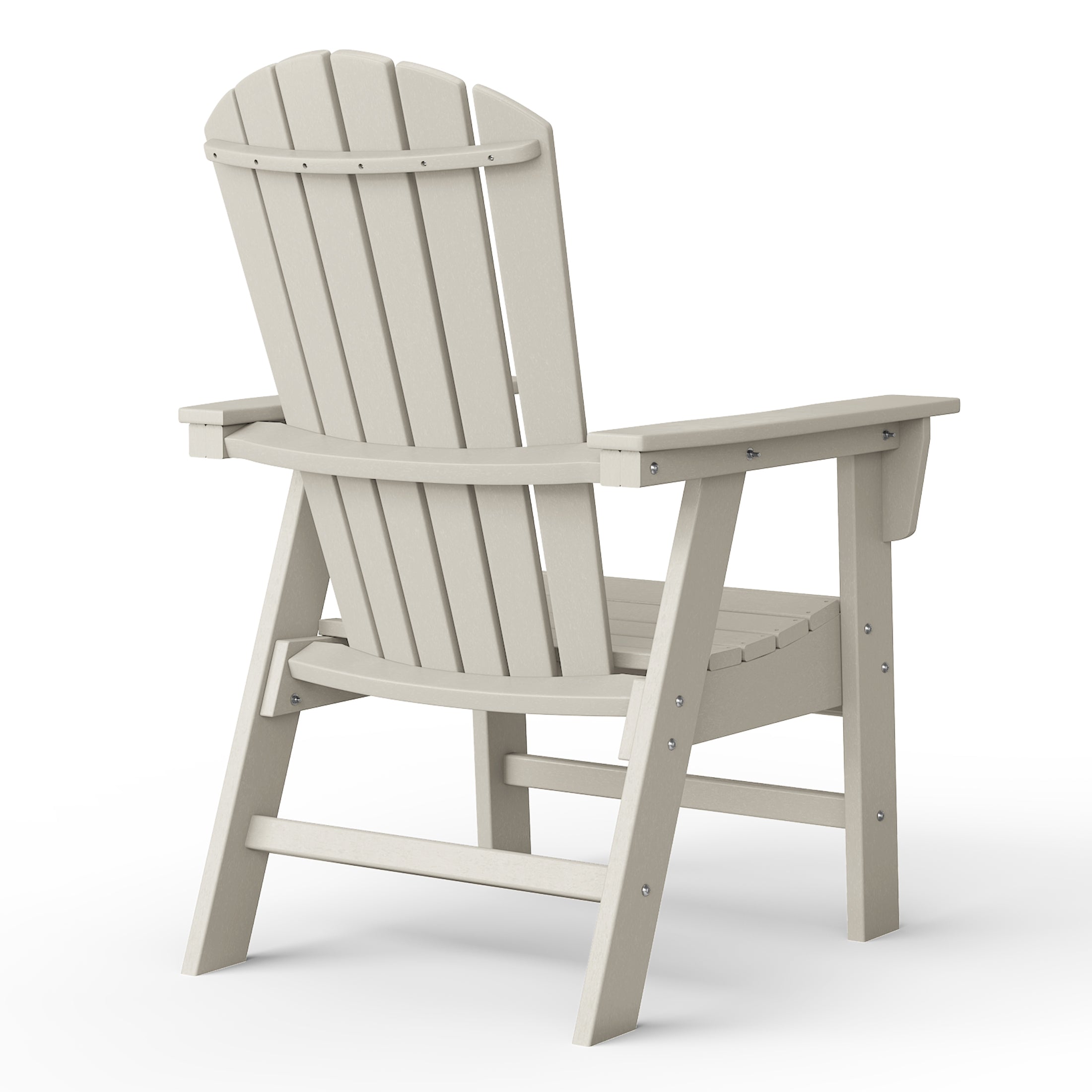 Portside Outdoor Patio Seashell Back Adirondack Dining Chair