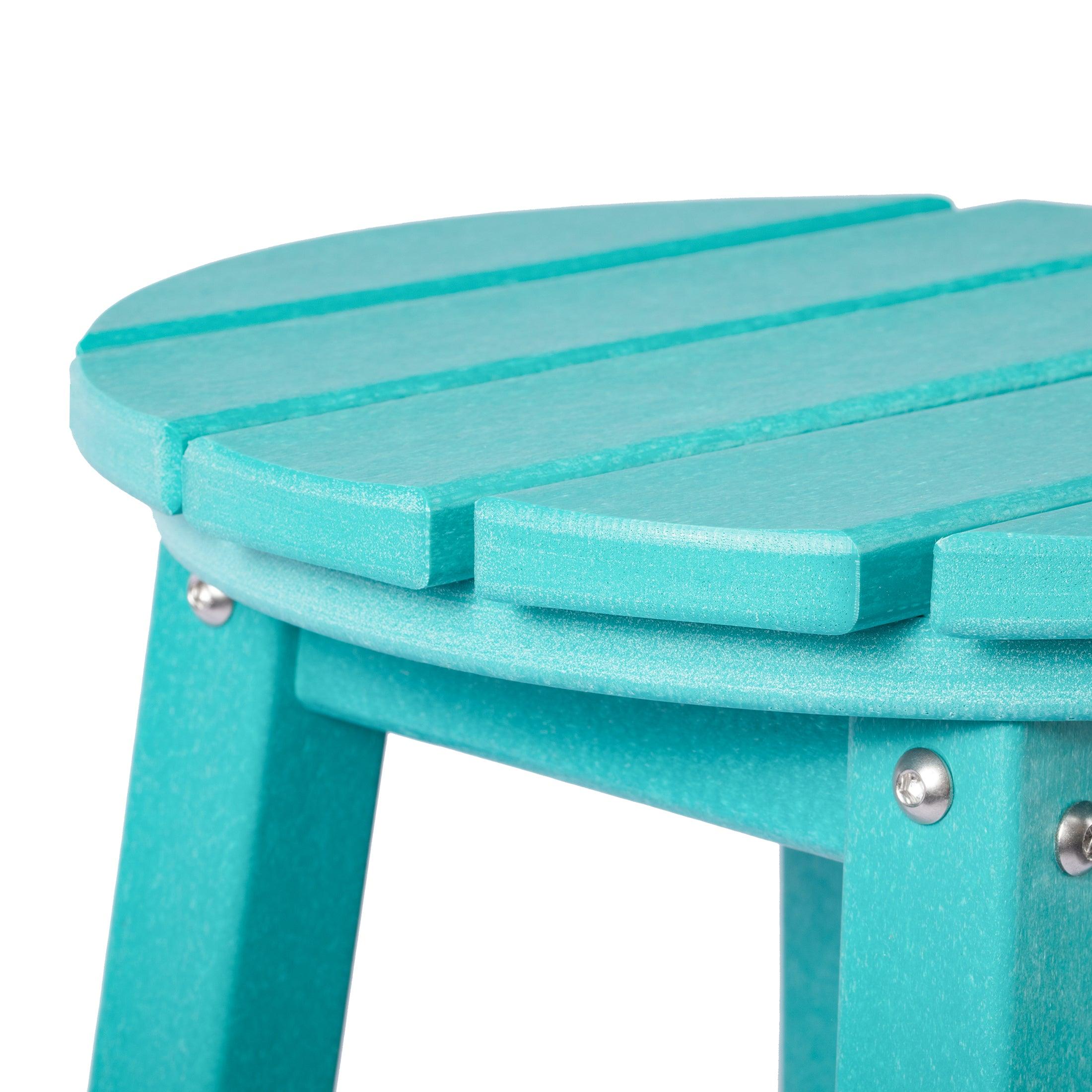 Paradise 24" HDPE Round Outdoor Patio Counter Height Bar Stool - Costaelm