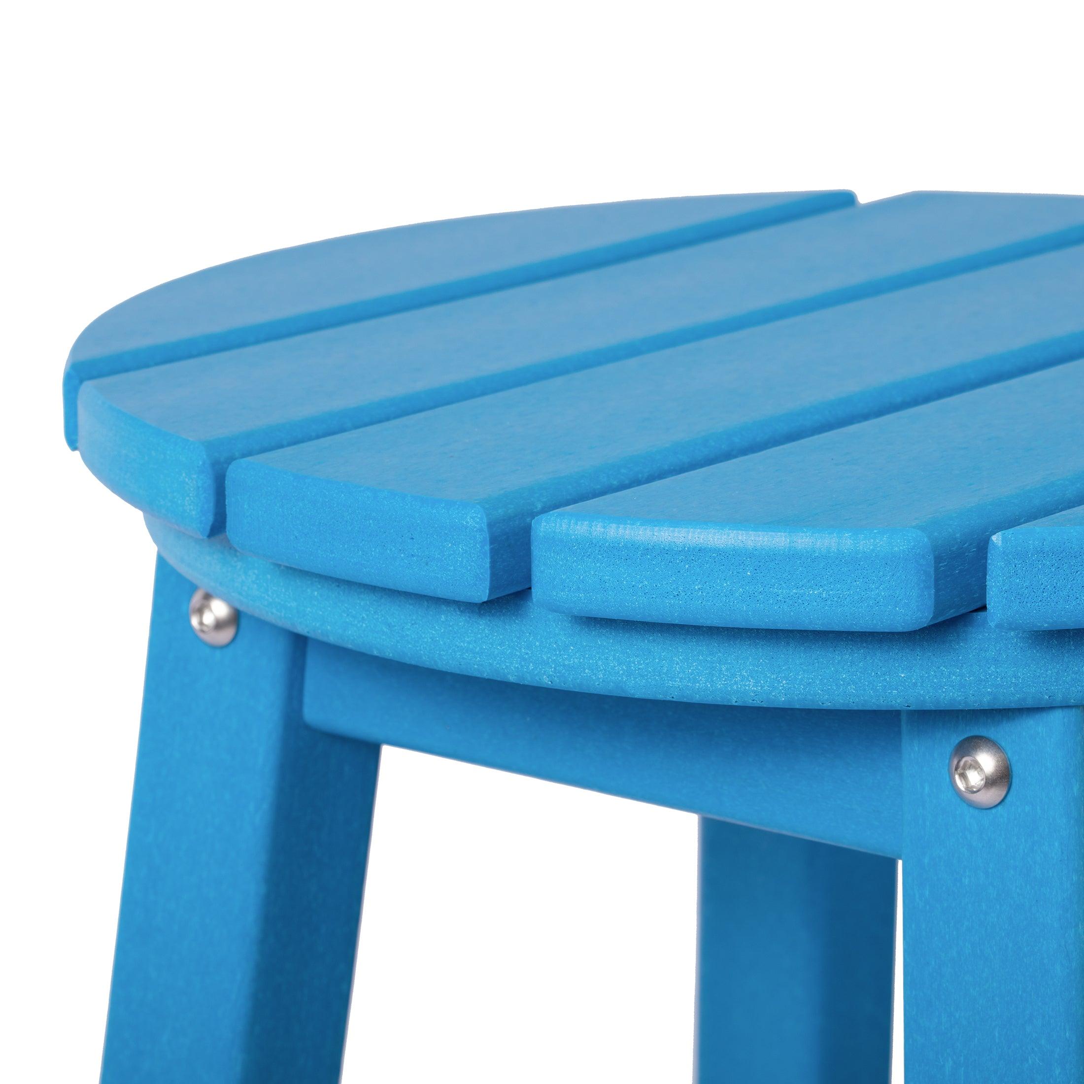 Paradise 24" HDPE Round Outdoor Patio Counter Height Bar Stool - Costaelm