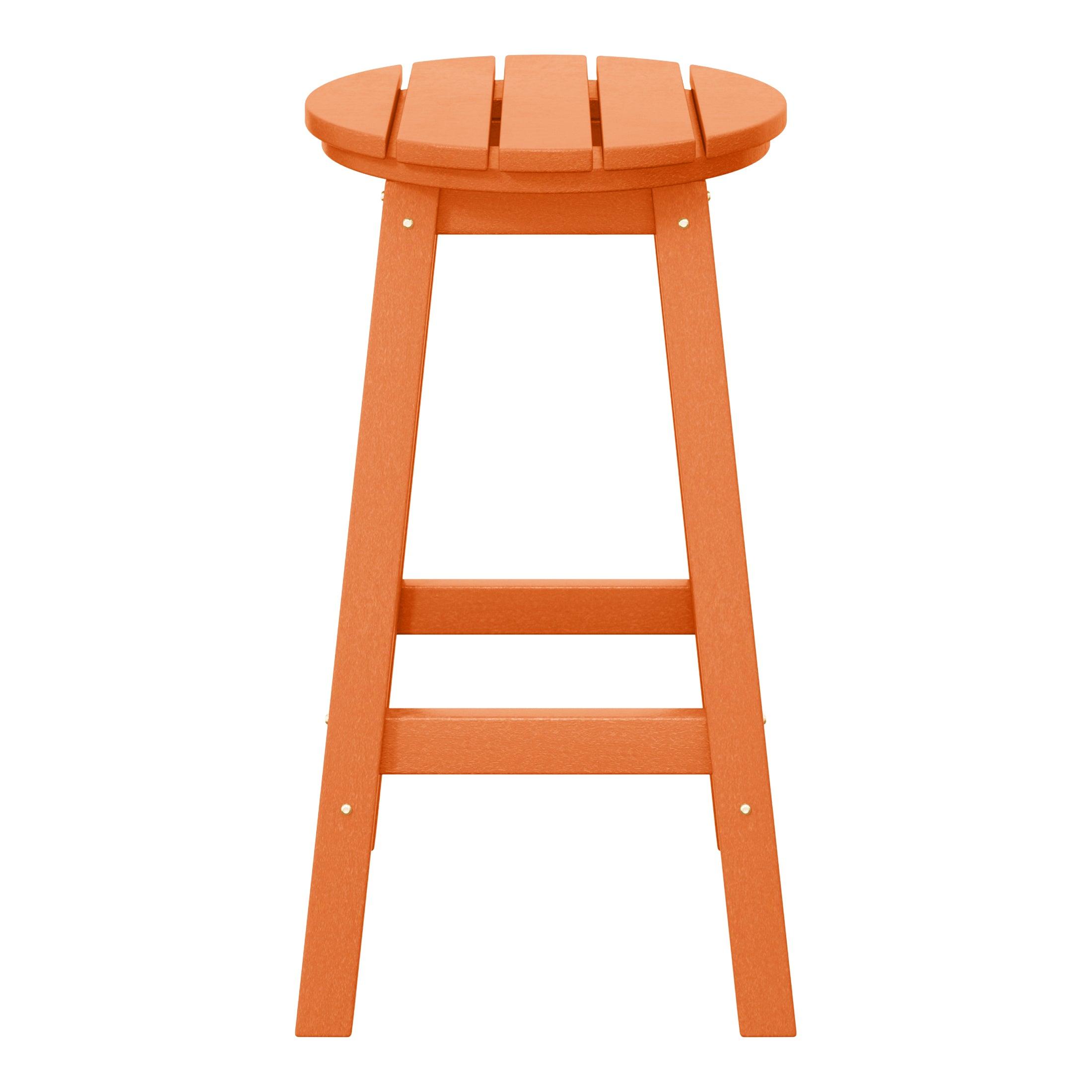 Paradise 24" HDPE Round Outdoor Patio Counter Height Bar Stool - Costaelm