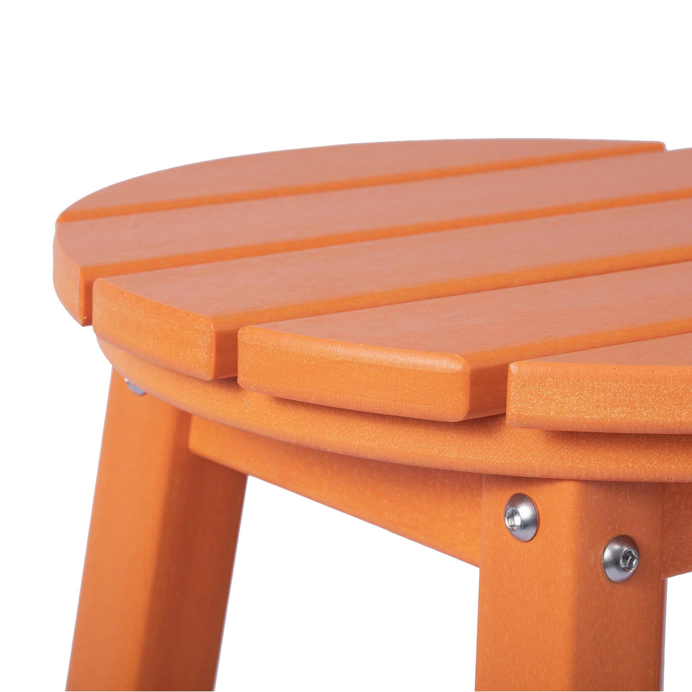 Paradise 24" HDPE Round Outdoor Patio Counter Height Bar Stool - Costaelm