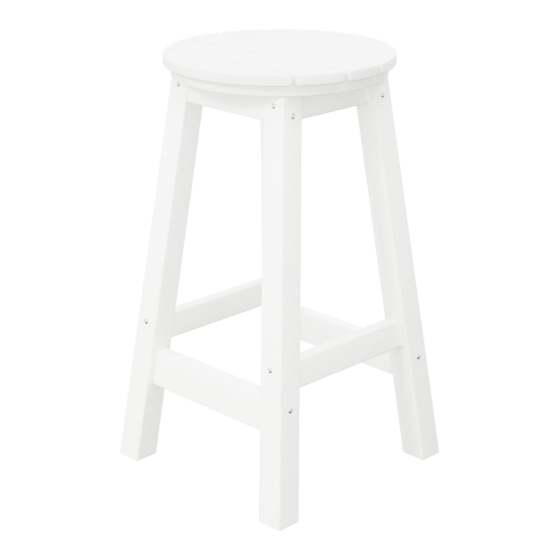 Paradise 24" HDPE Round Outdoor Patio Counter Height Bar Stool - Costaelm