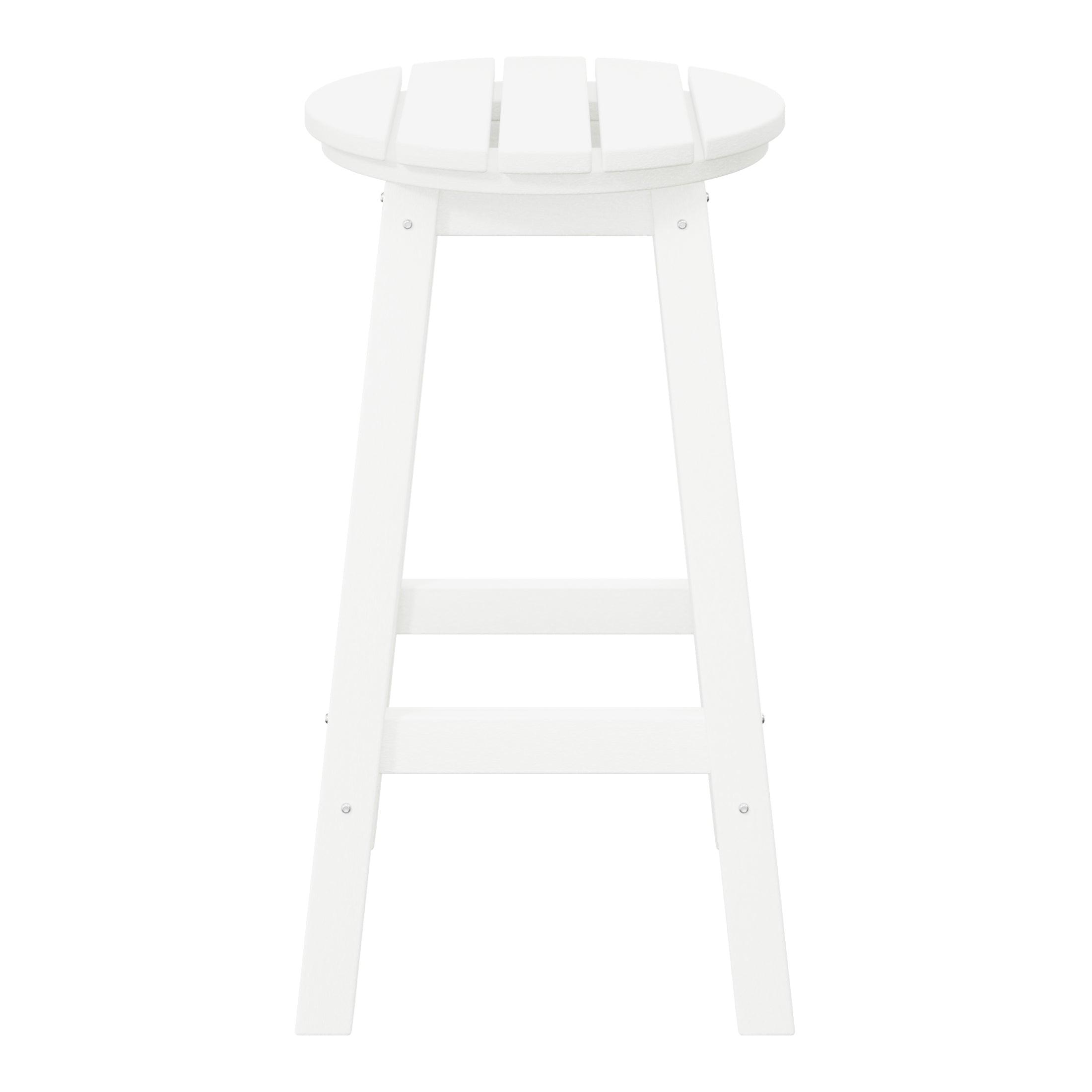 Paradise 24" HDPE Round Outdoor Patio Counter Height Bar Stool - Costaelm