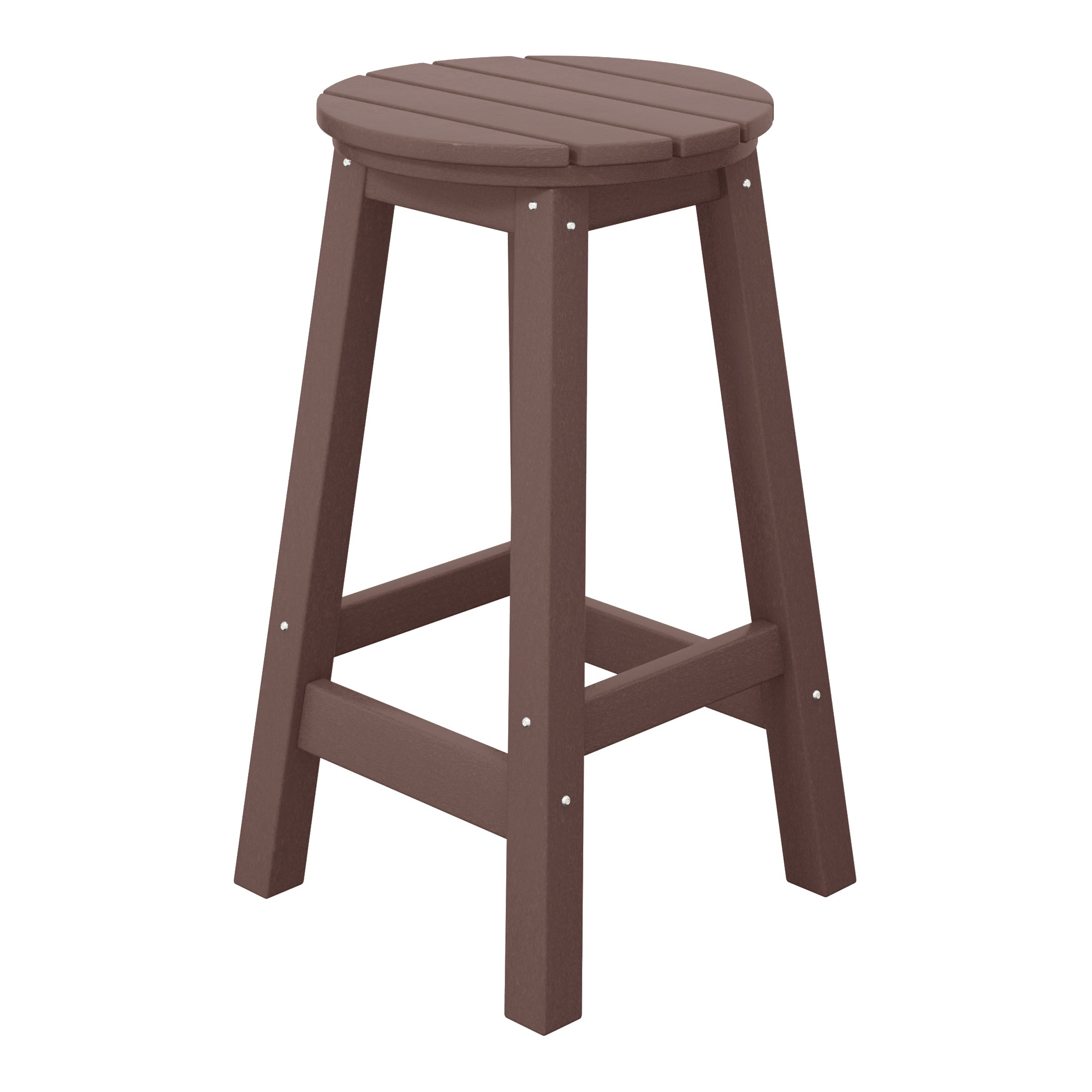 Paradise 24" HDPE Round Outdoor Patio Counter Height Bar Stool (Set of 2)