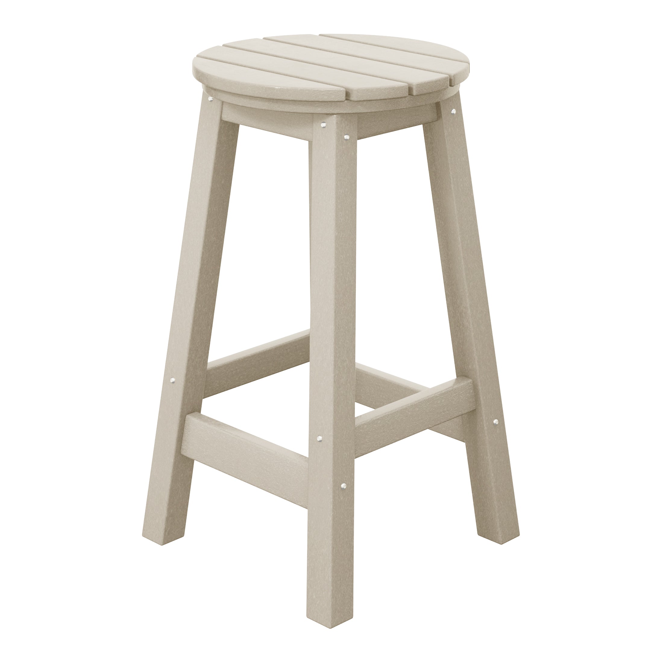 Paradise 24" HDPE Round Outdoor Patio Counter Height Bar Stool (Set of 3)