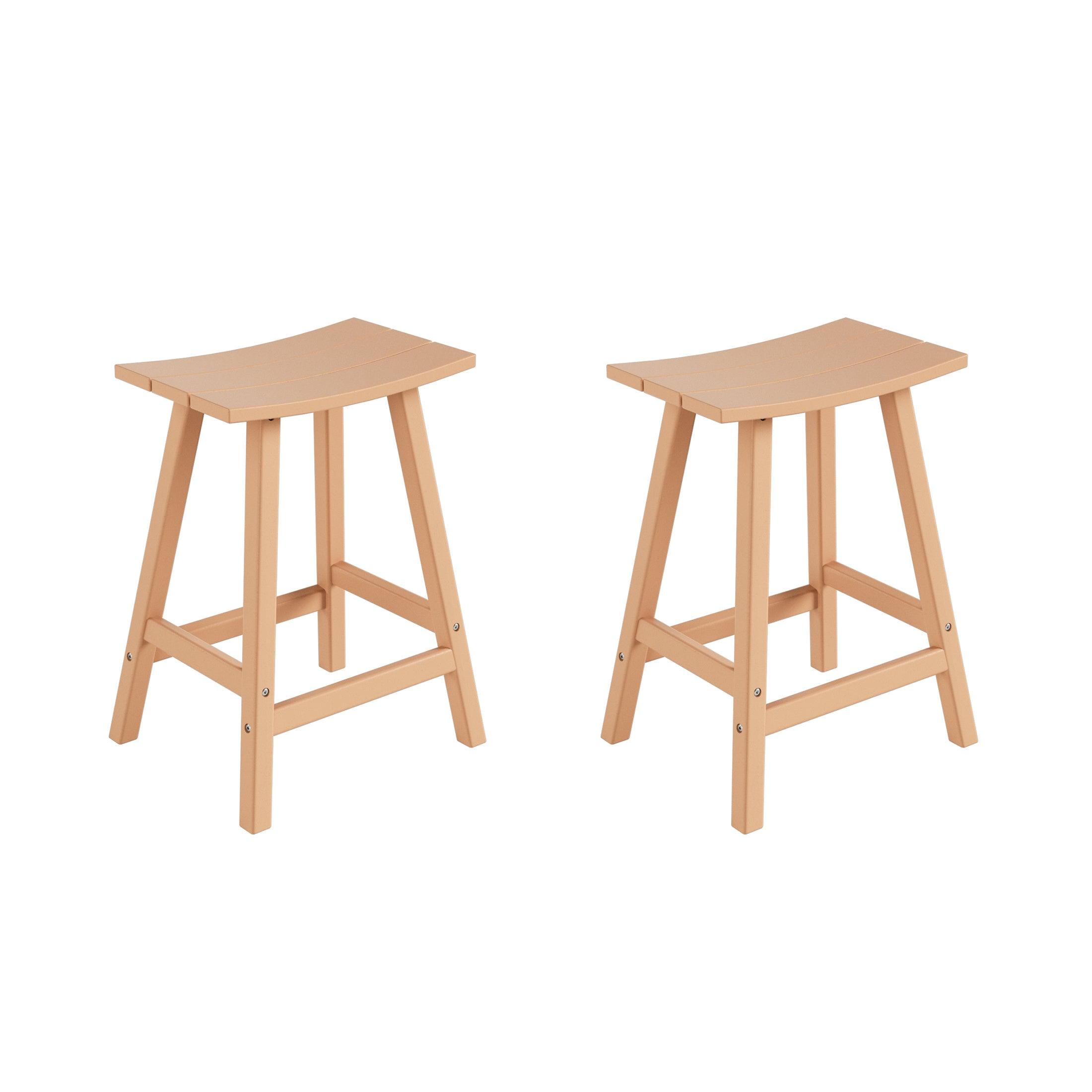 Paradise 24" Poly Outdoor Patio Counter Stool (Set of 2) - Costaelm