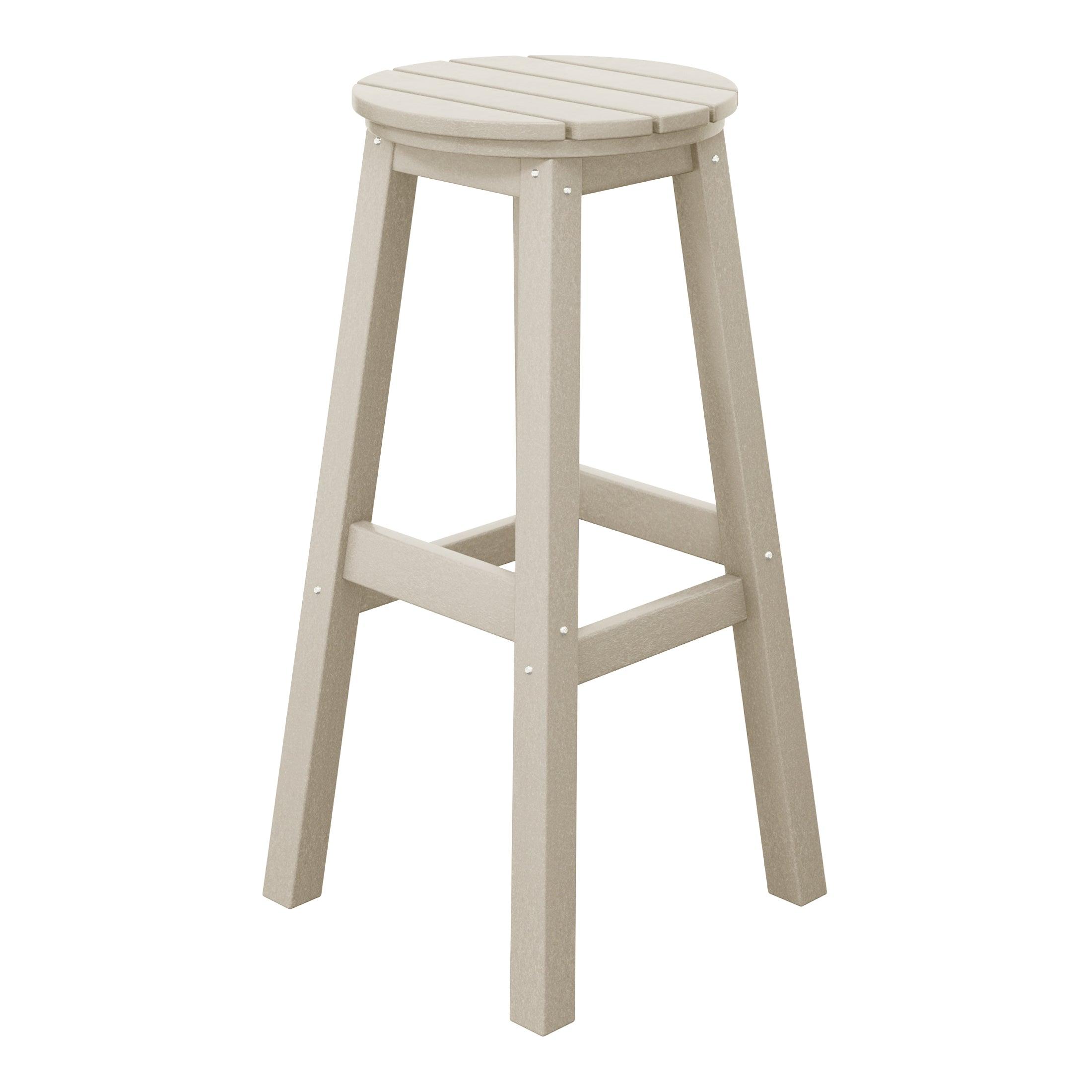 Paradise 29" HDPE Round Outdoor Patio Bar Stool - Costaelm