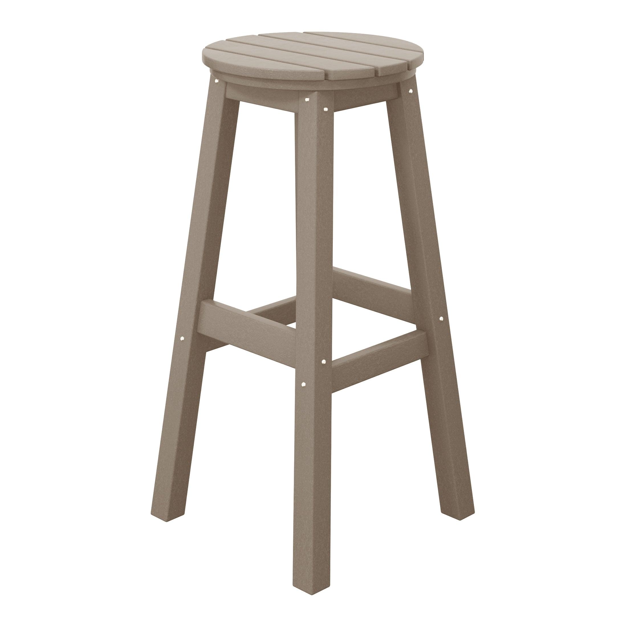 Paradise 29" HDPE Round Outdoor Patio Bar Stool - Costaelm