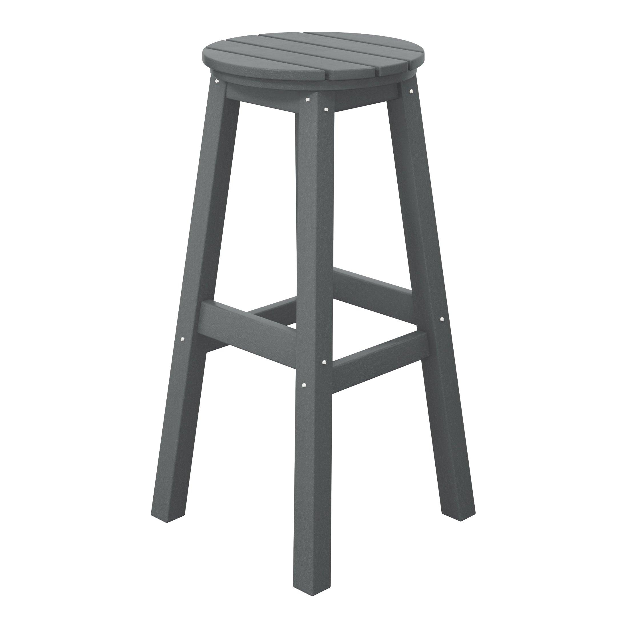 Paradise 29" HDPE Round Outdoor Patio Bar Stools (Set of 2) - Costaelm