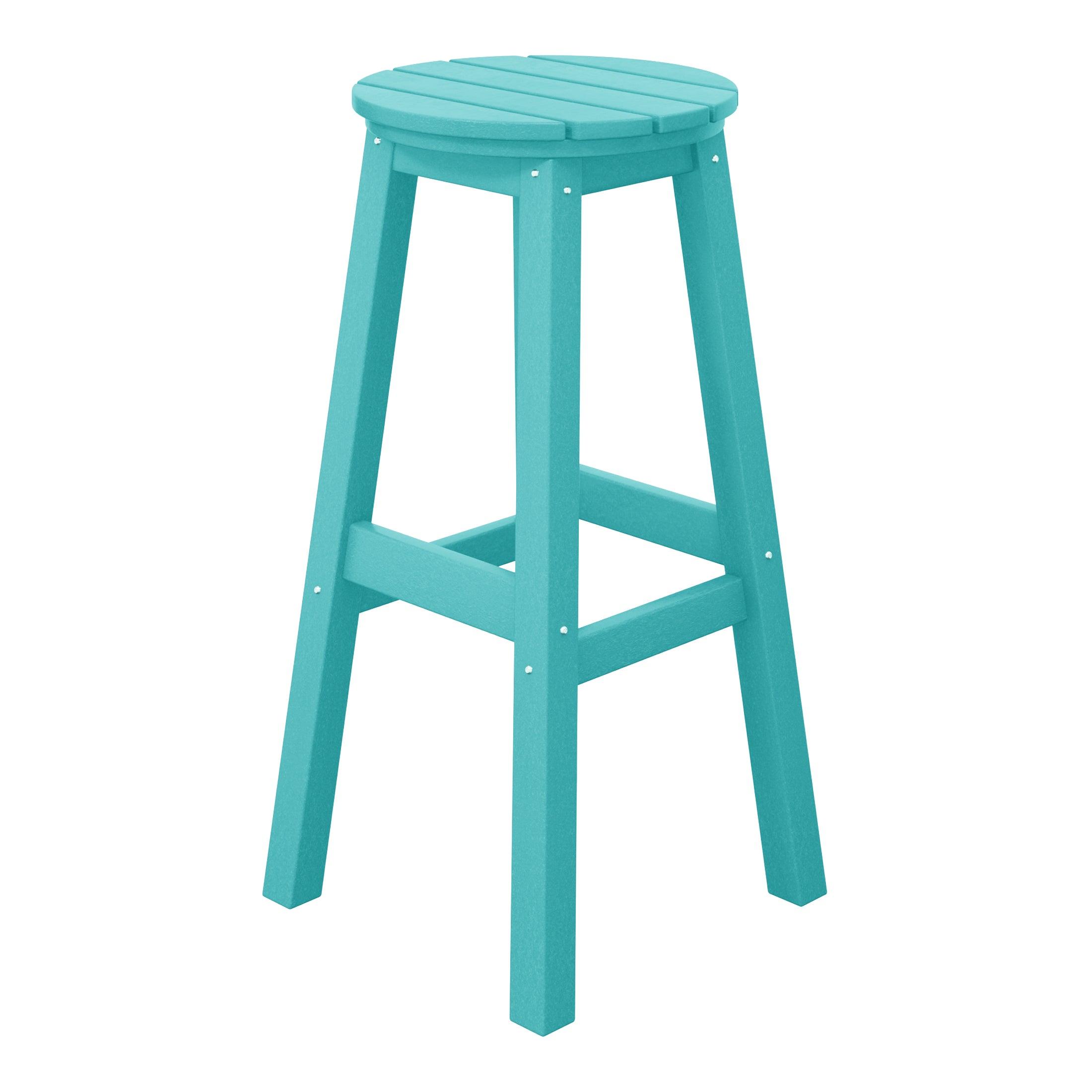 Paradise 29" HDPE Round Outdoor Patio Bar Stools (Set of 3) - Costaelm