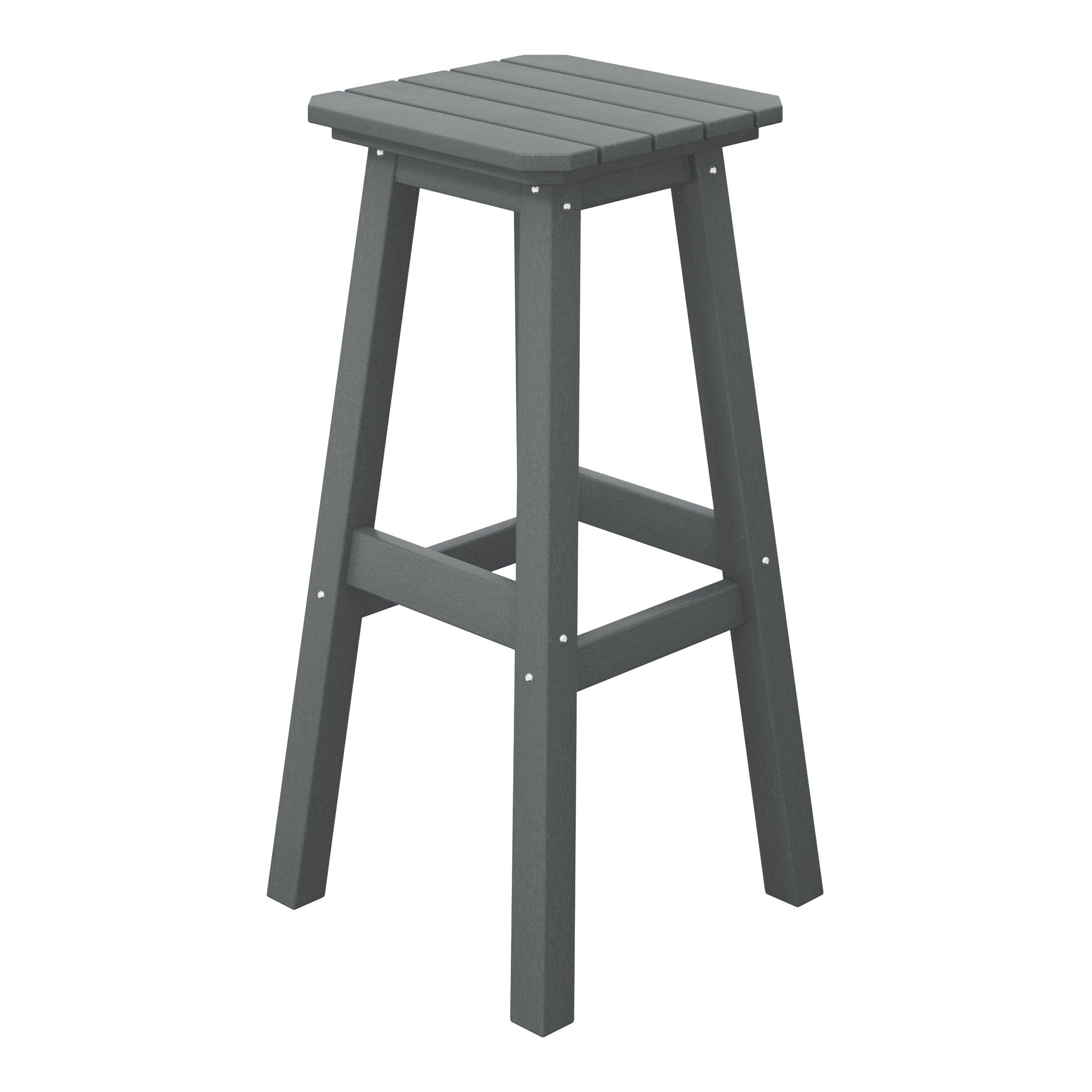 Paradise 29" HDPE Square Outdoor Patio Bar Stools (Set of 2) - Costaelm