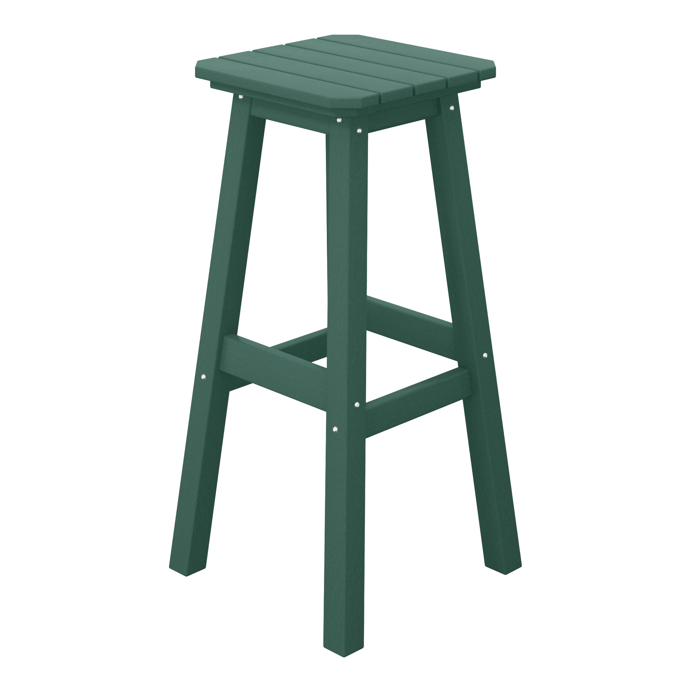 Paradise 29" HDPE Square Outdoor Patio Bar Stools (Set of 2)