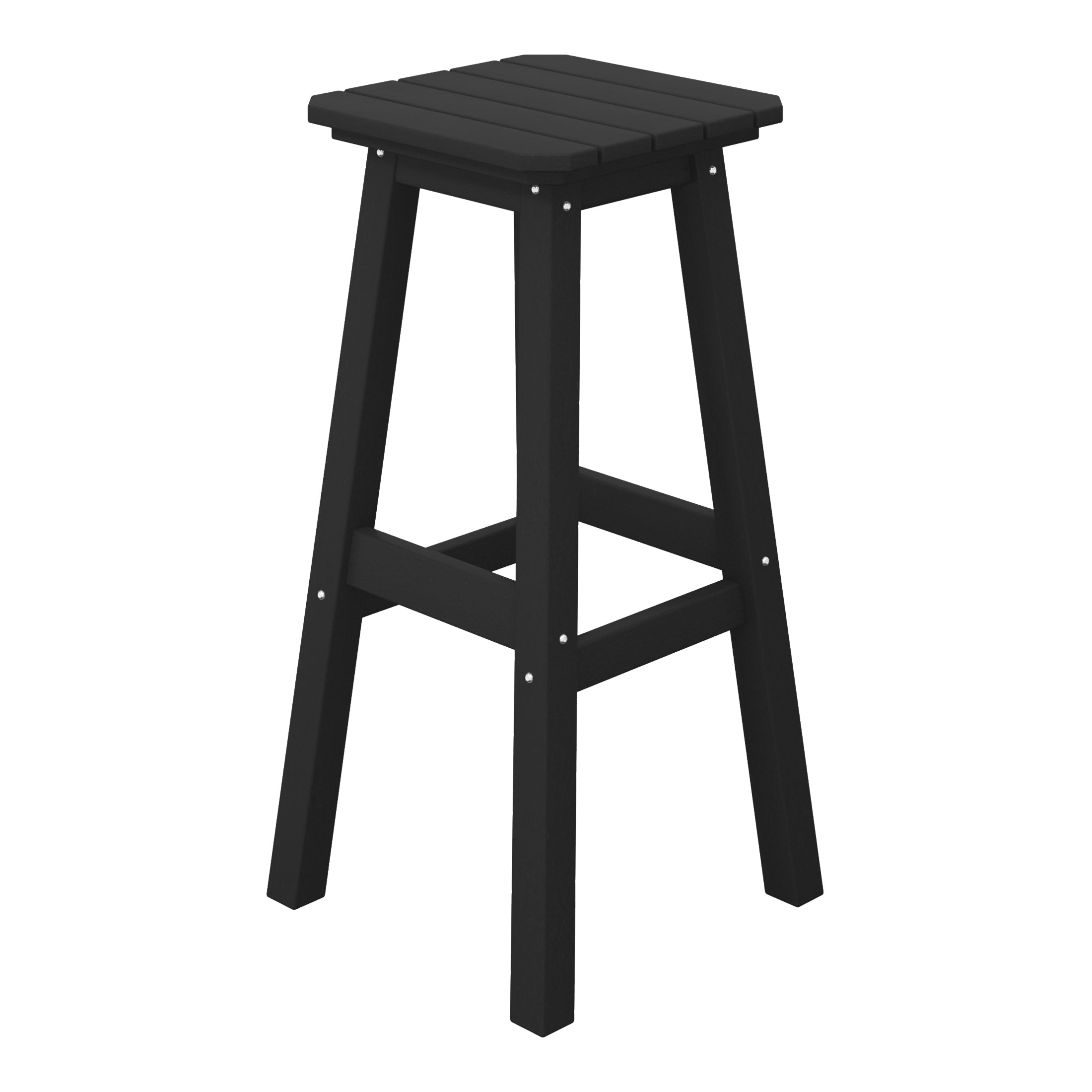 Paradise 29" HDPE Square Outdoor Patio Bar Stools (Set of 2)