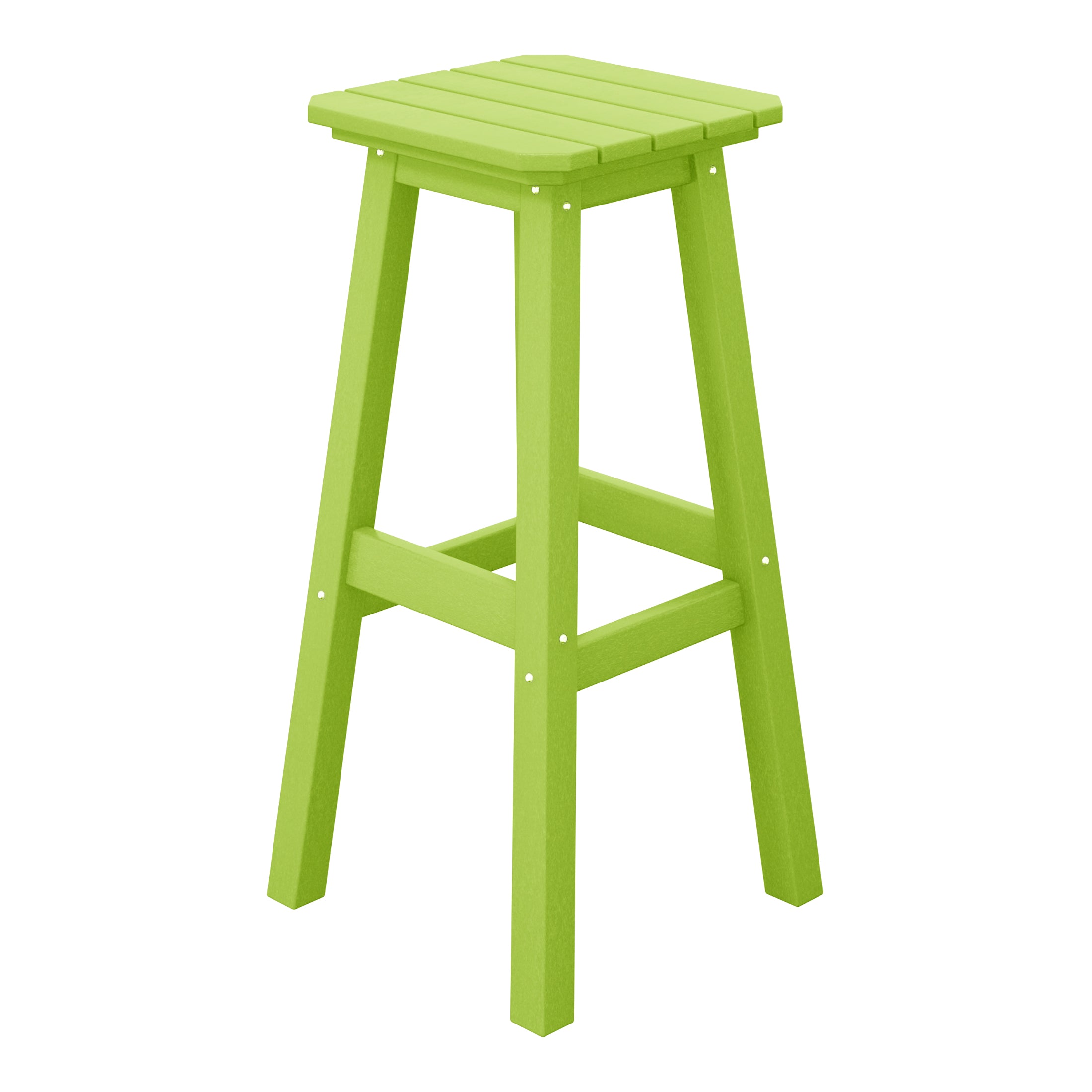 Paradise 29" HDPE Square Outdoor Patio Bar Stools (Set of 2)