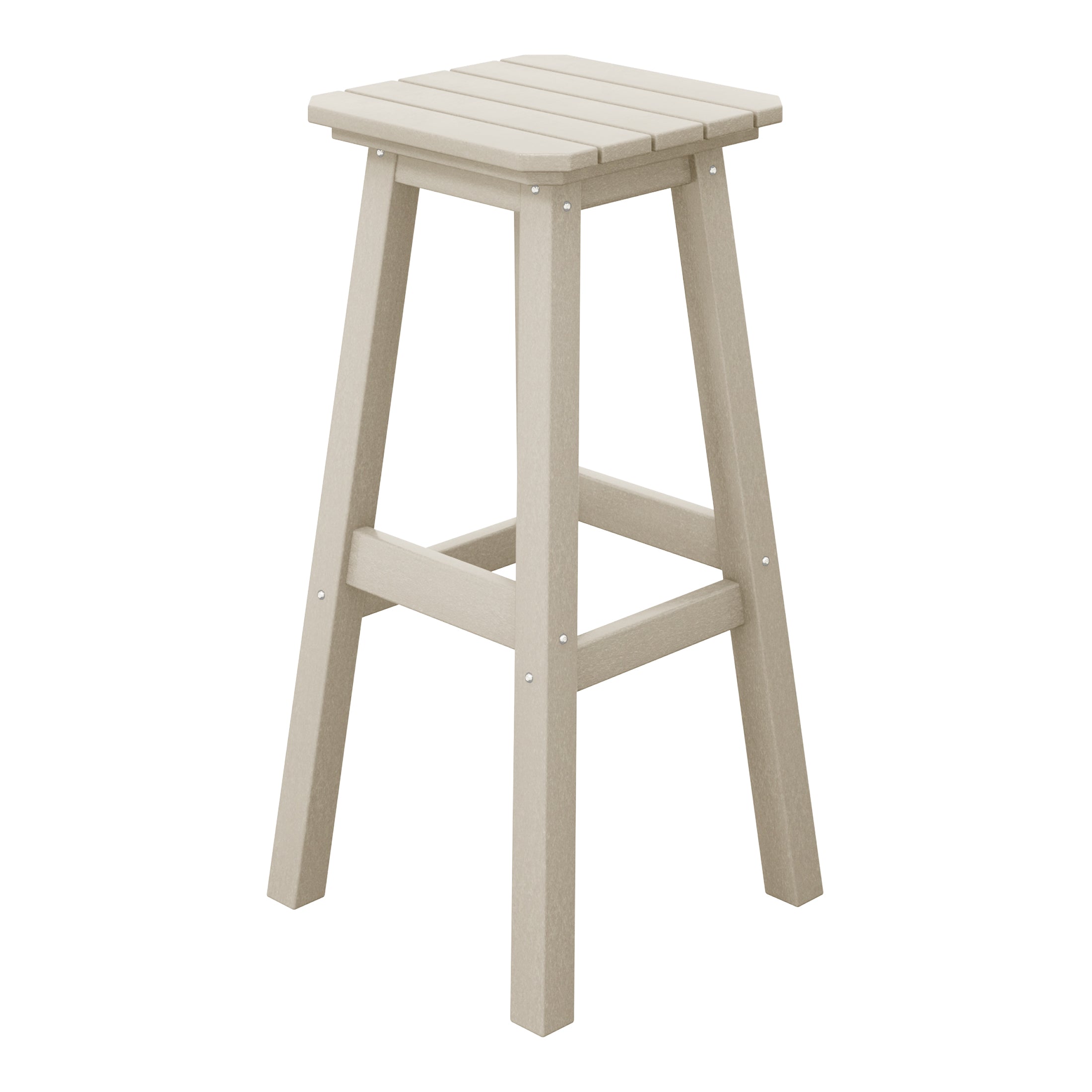 Paradise 29" HDPE Square Outdoor Patio Bar Stools (Set of 2)