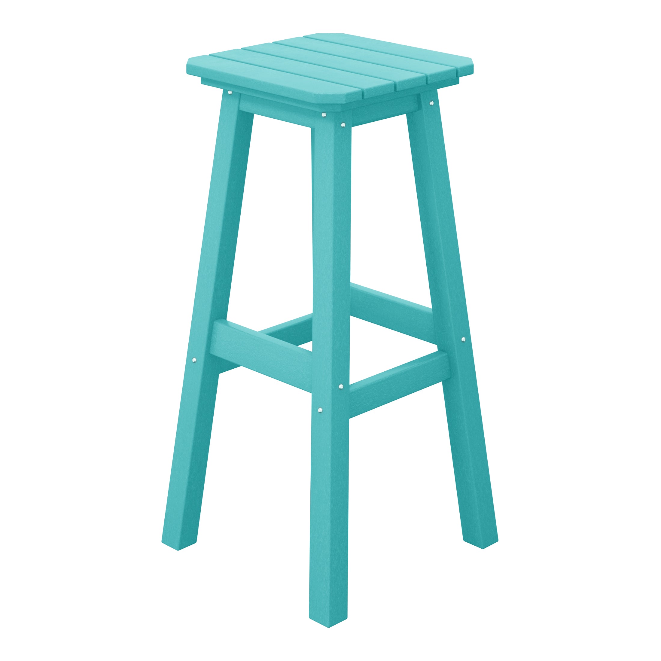 Paradise 29" HDPE Square Outdoor Patio Bar Stools (Set of 2)