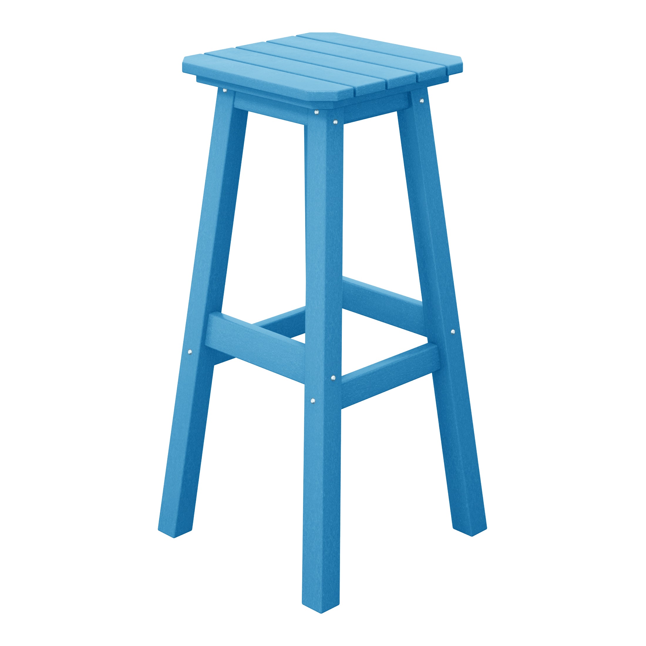 Paradise 29" HDPE Square Outdoor Patio Bar Stools (Set of 2)