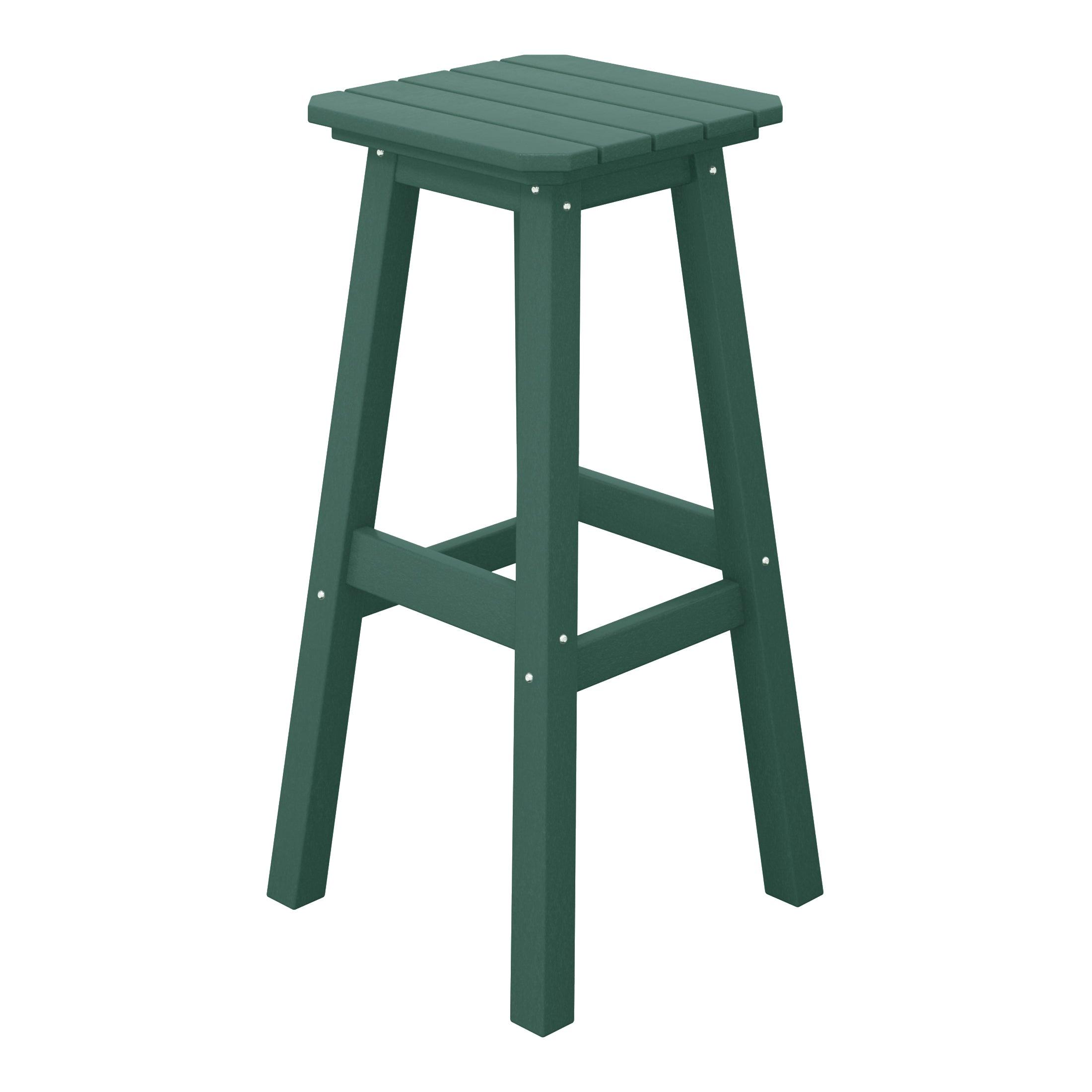 Paradise 29" HDPE Square Outdoor Patio Bar Stools (Set of 3) - Costaelm