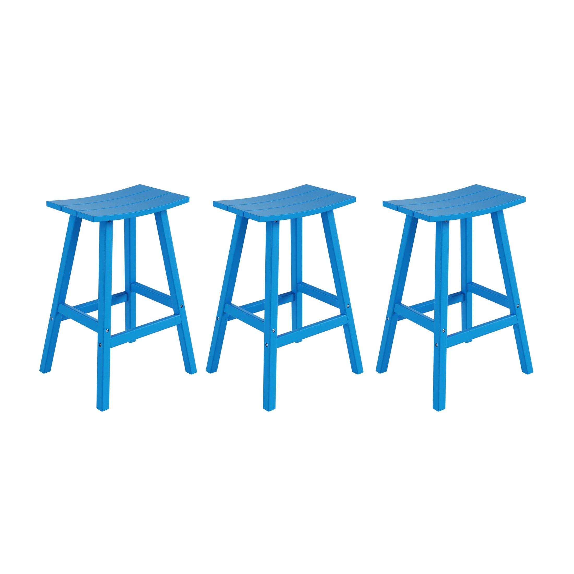 Paradise 29" Poly Outdoor Patio Bar Stool (Set of 3) - Costaelm