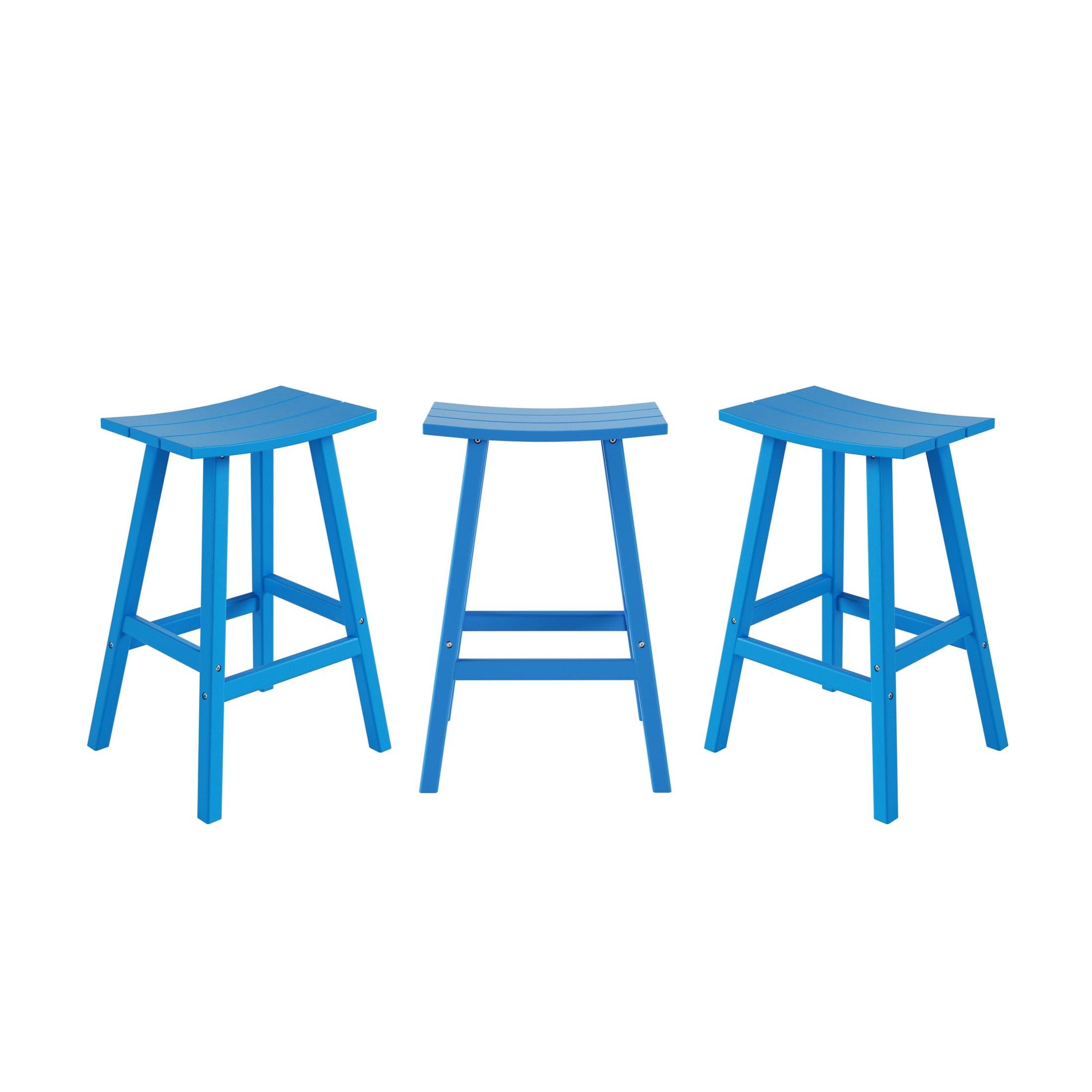 Paradise 29" Poly Outdoor Patio Bar Stool (Set of 3) - Costaelm