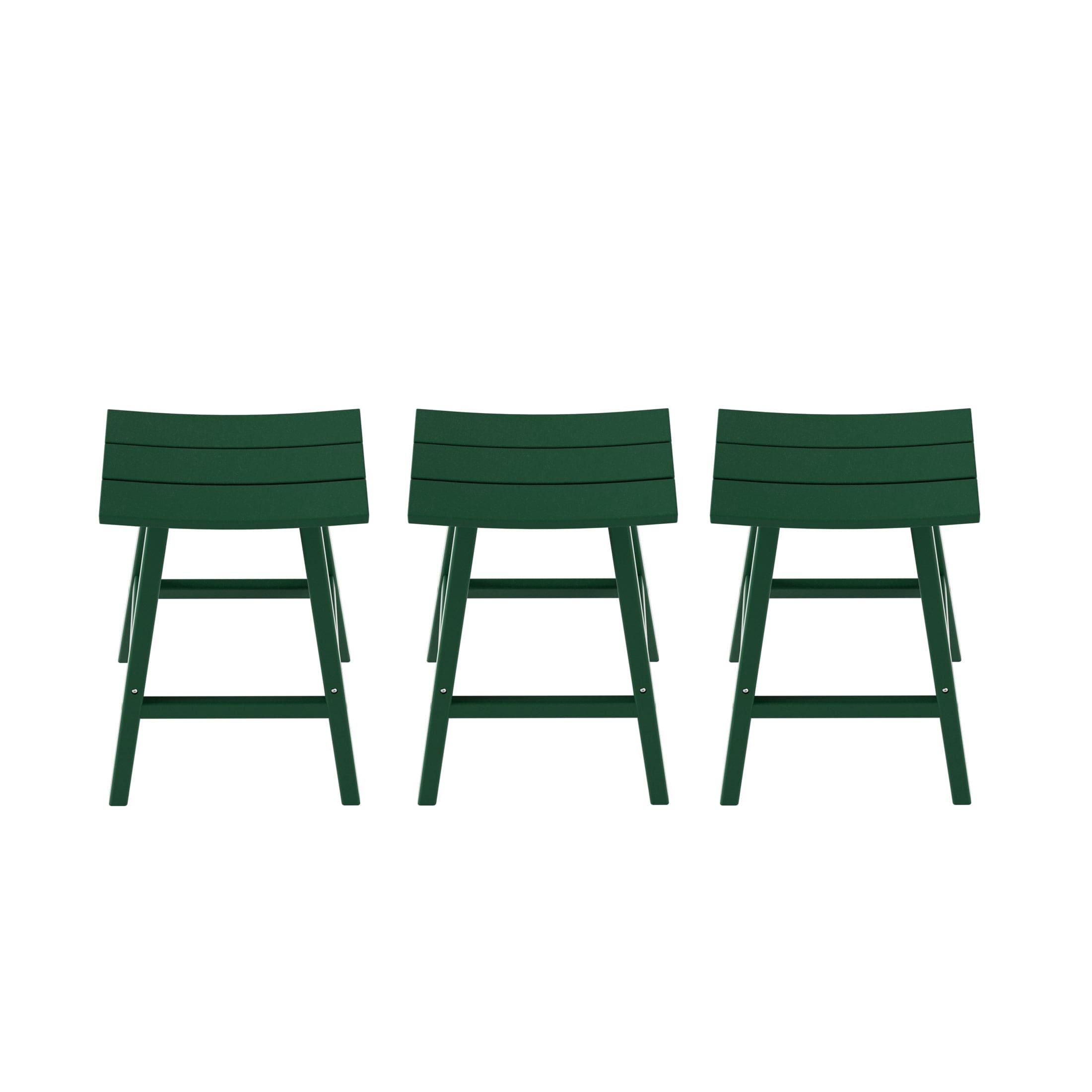 Paradise 29" Poly Outdoor Patio Bar Stool (Set of 3) - Costaelm