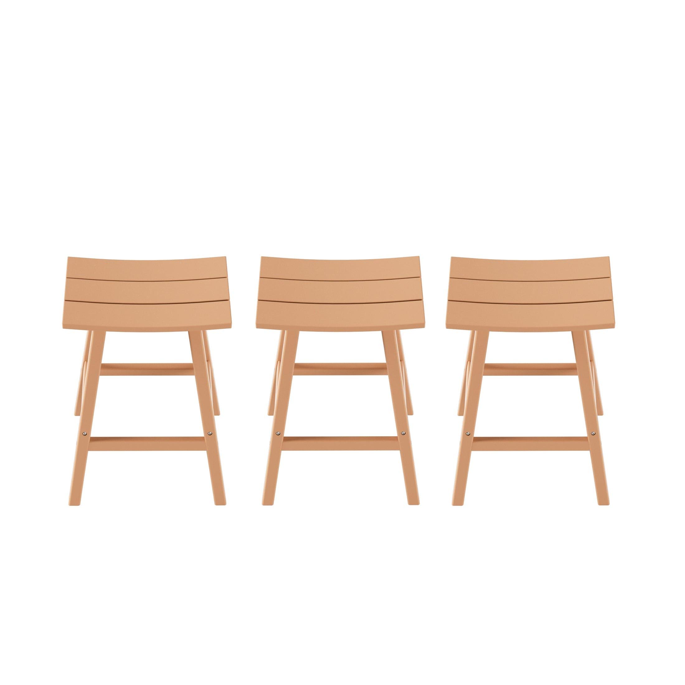 Paradise 29" Poly Outdoor Patio Bar Stool (Set of 3) - Costaelm