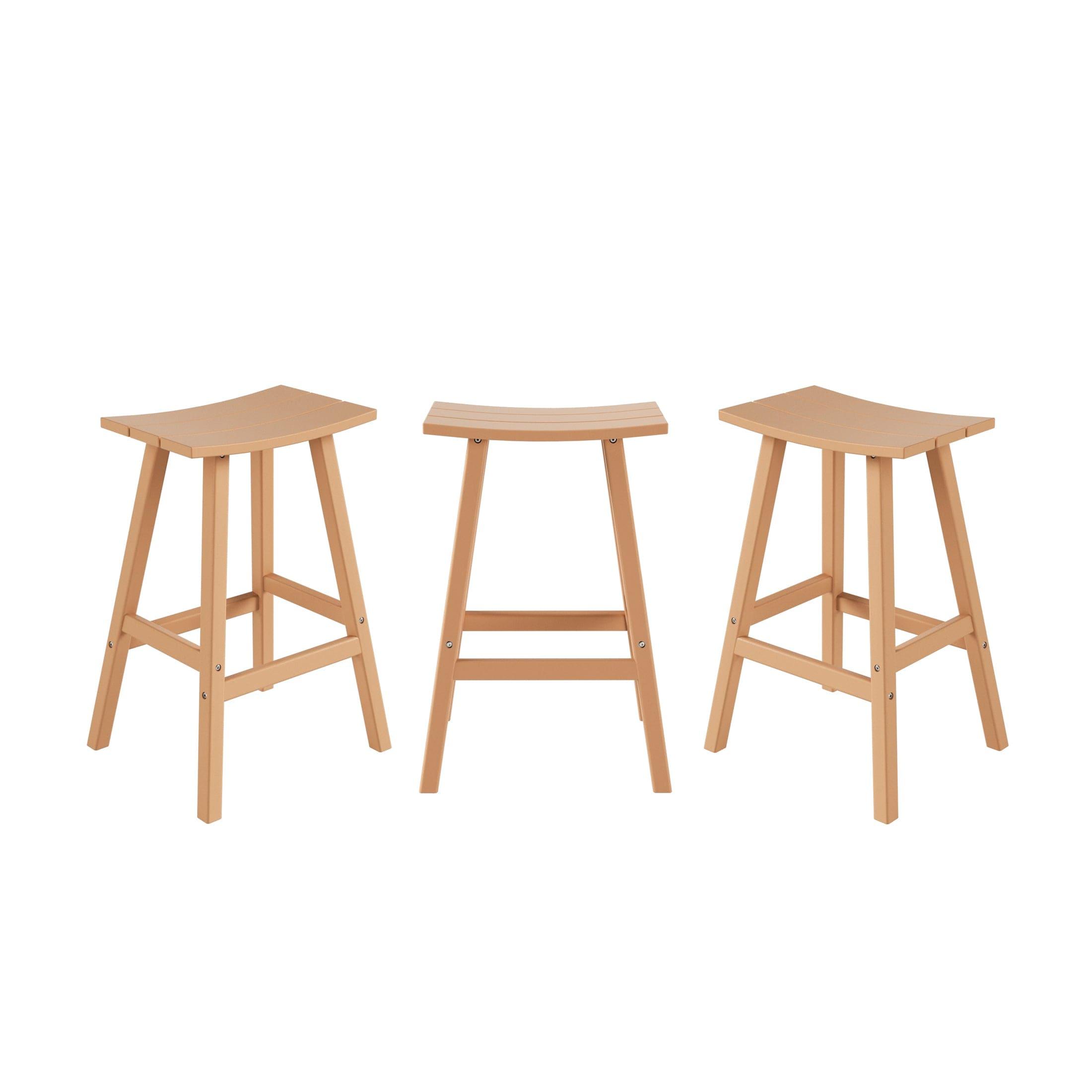 Paradise 29" Poly Outdoor Patio Bar Stool (Set of 3) - Costaelm