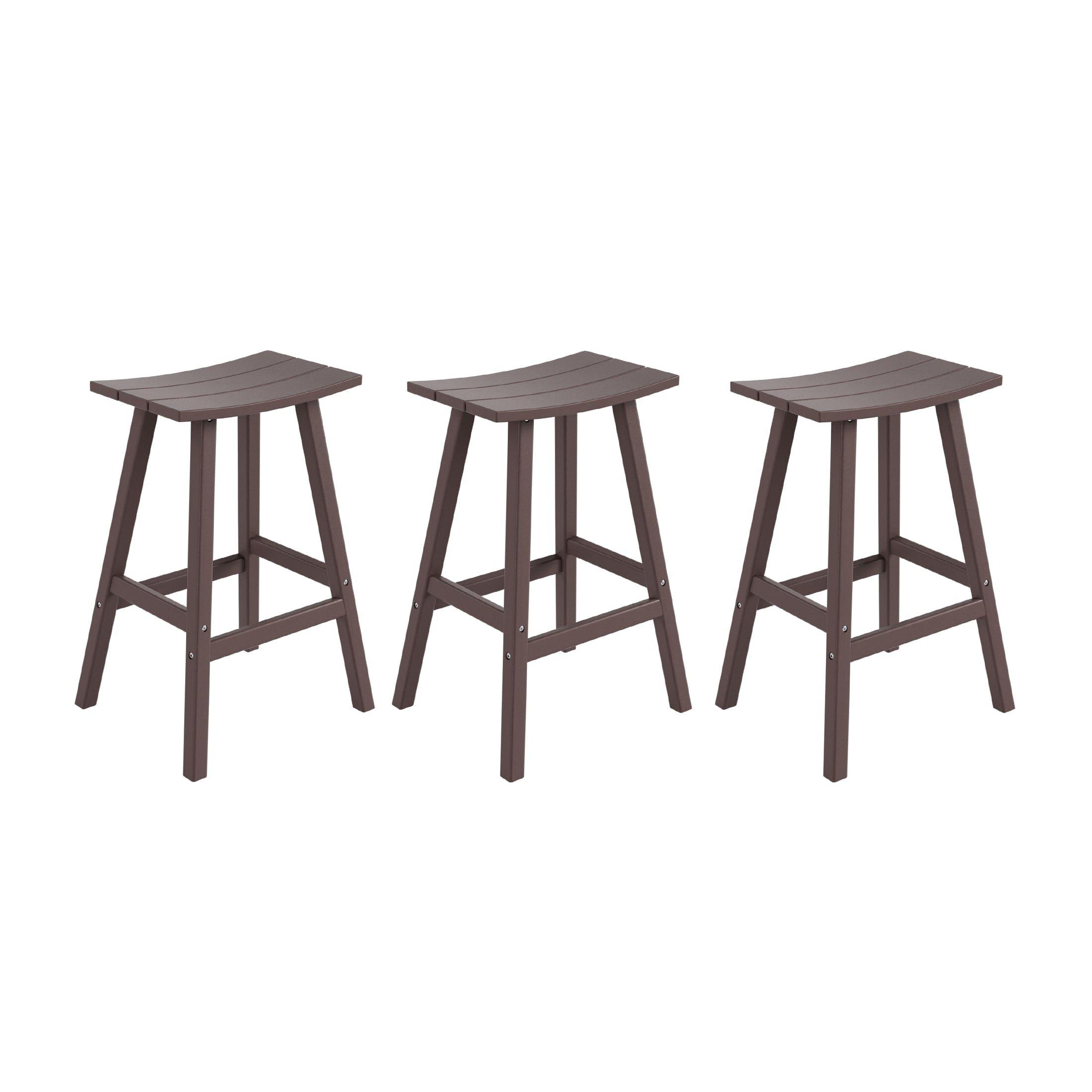 Paradise 29" Poly Outdoor Patio Bar Stool (Set of 3) - Costaelm