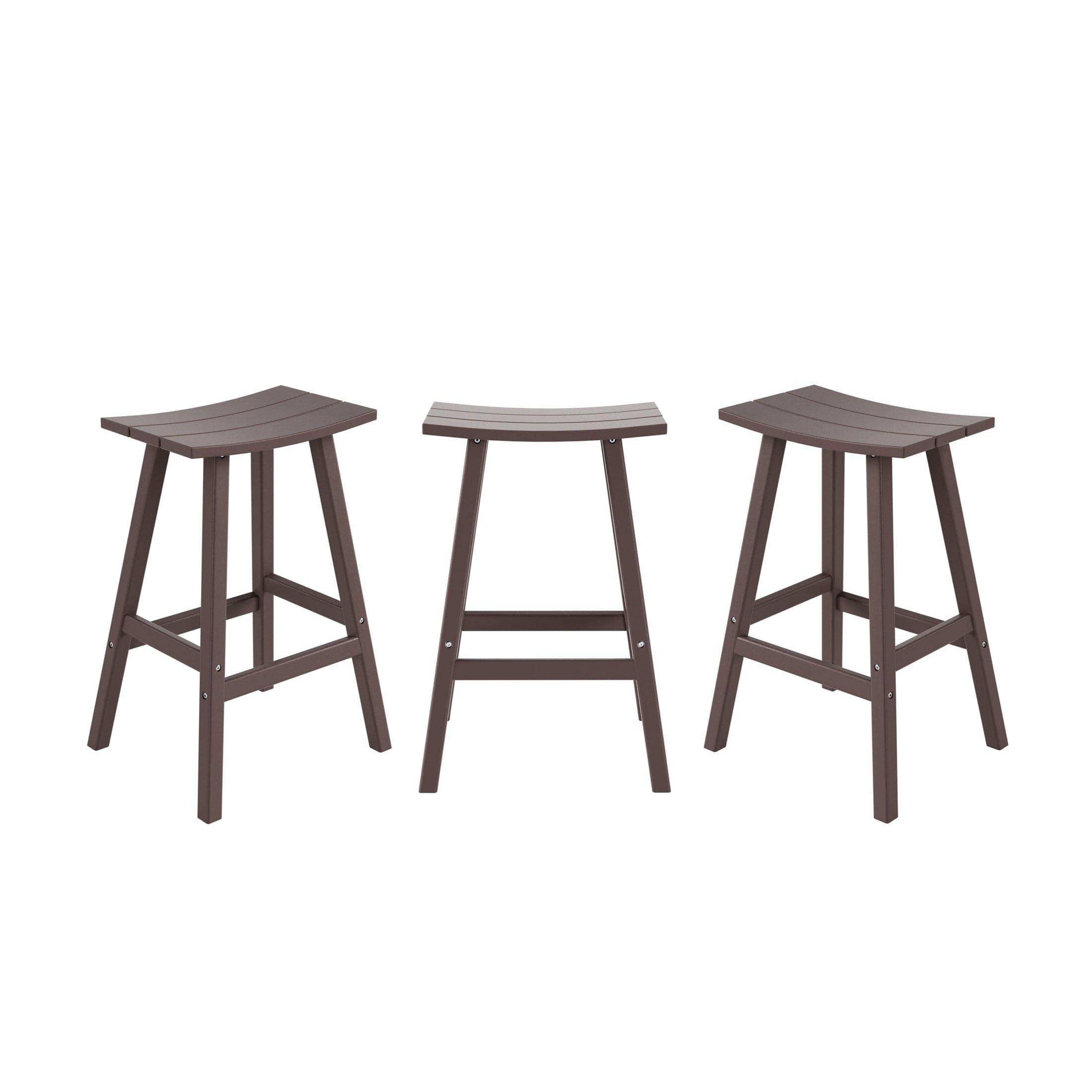 Paradise 29" Poly Outdoor Patio Bar Stool (Set of 3) - Costaelm