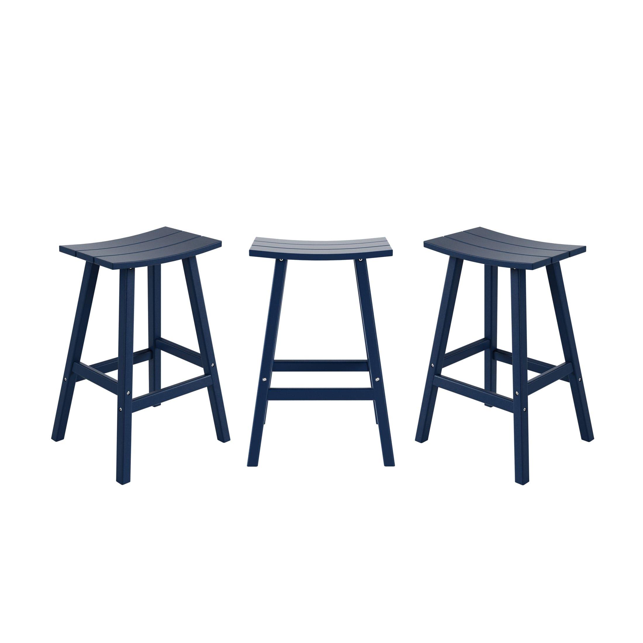 Paradise 29" Poly Outdoor Patio Bar Stool (Set of 3) - Costaelm