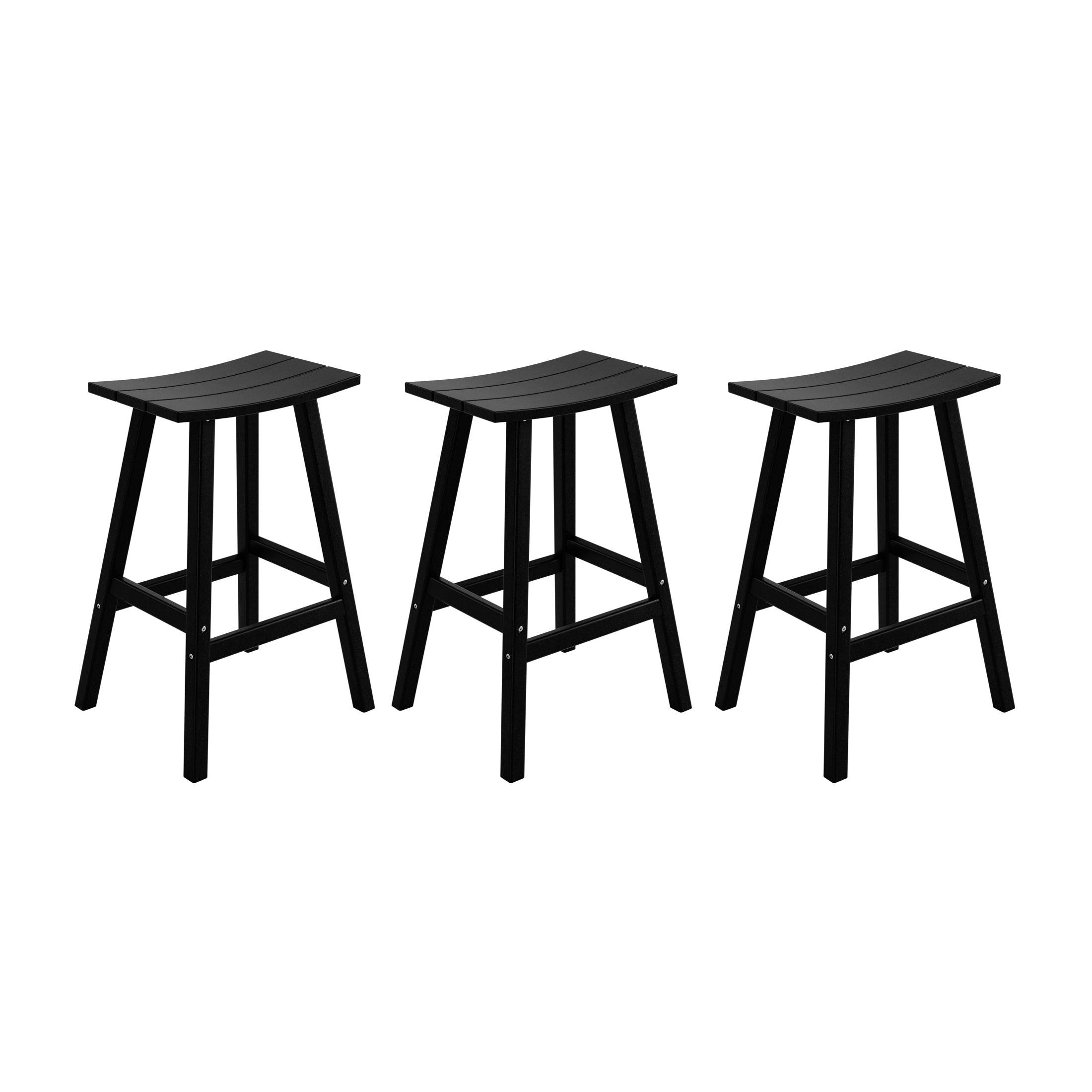 Paradise 29" Poly Outdoor Patio Bar Stool (Set of 3) - Costaelm