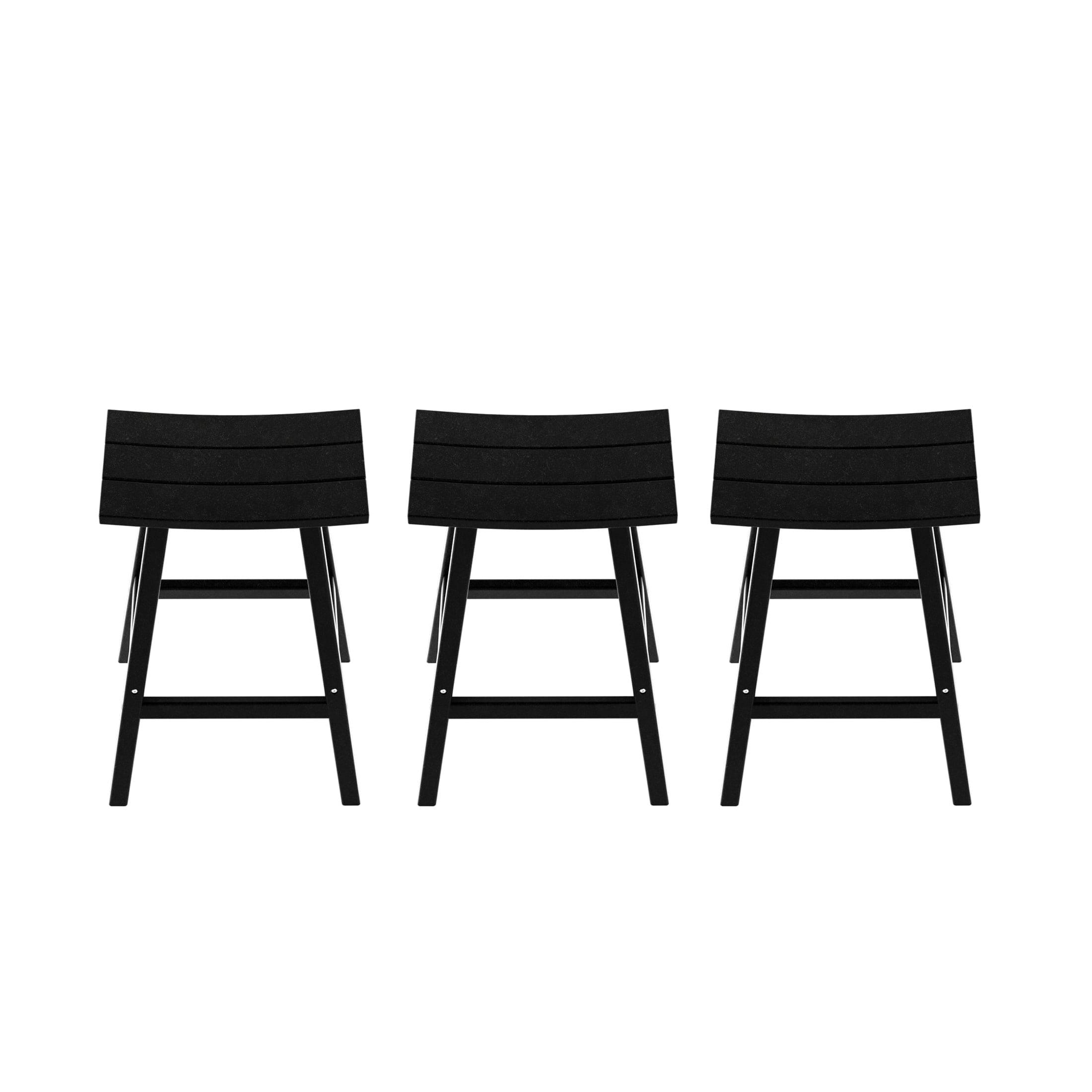 Paradise 29" Poly Outdoor Patio Bar Stool (Set of 3) - Costaelm