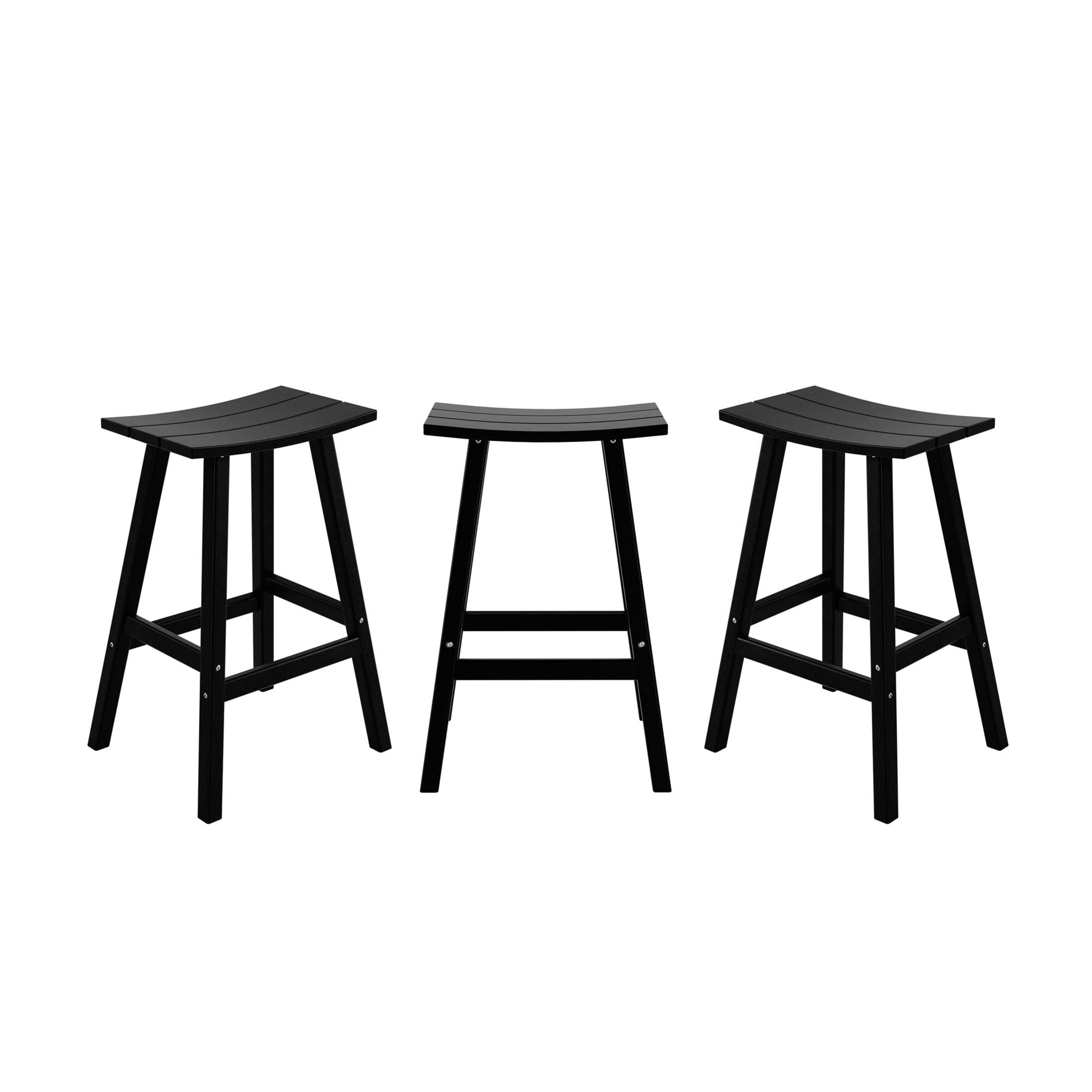 Paradise 29" Poly Outdoor Patio Bar Stool (Set of 3) - Costaelm