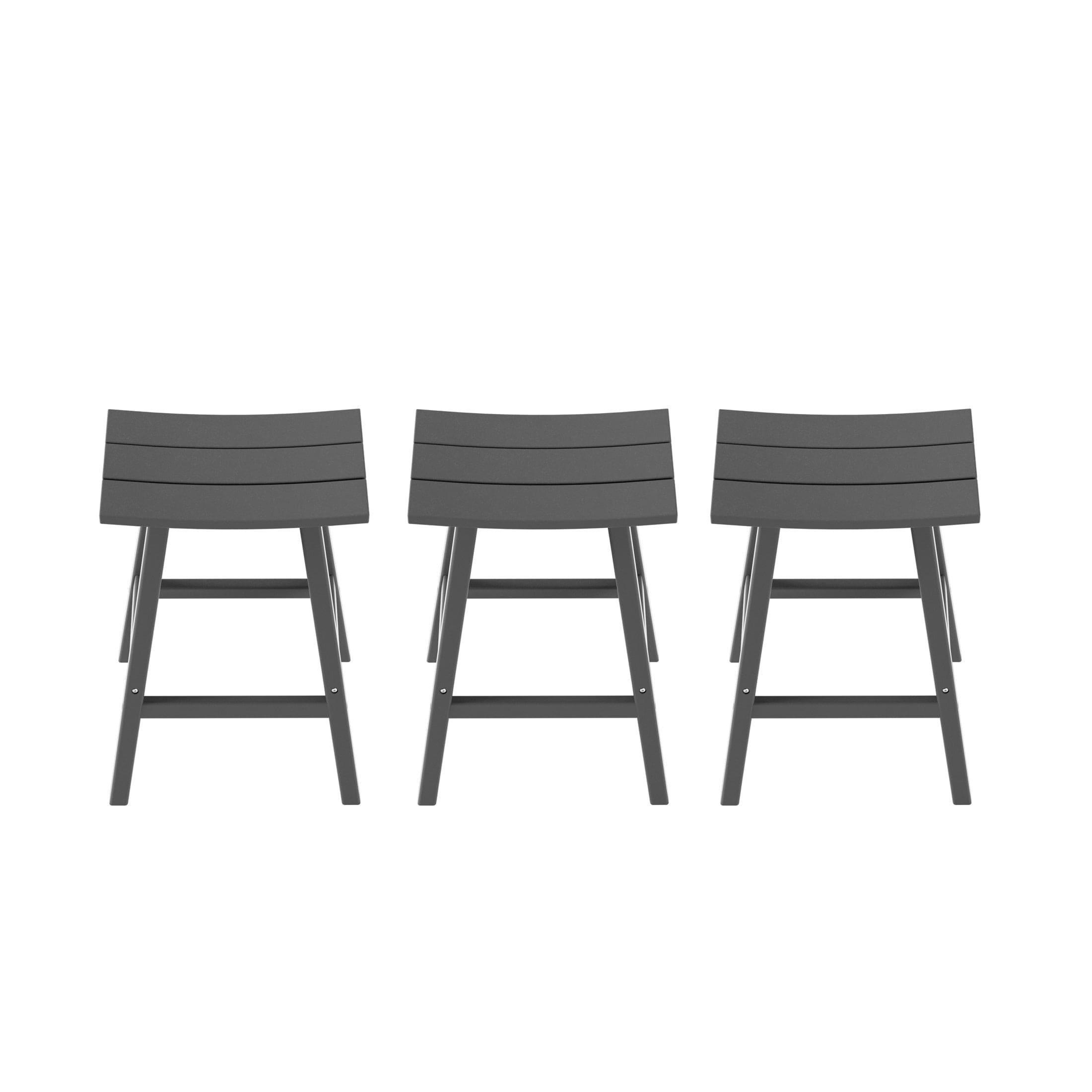 Paradise 29" Poly Outdoor Patio Bar Stool (Set of 3) - Costaelm