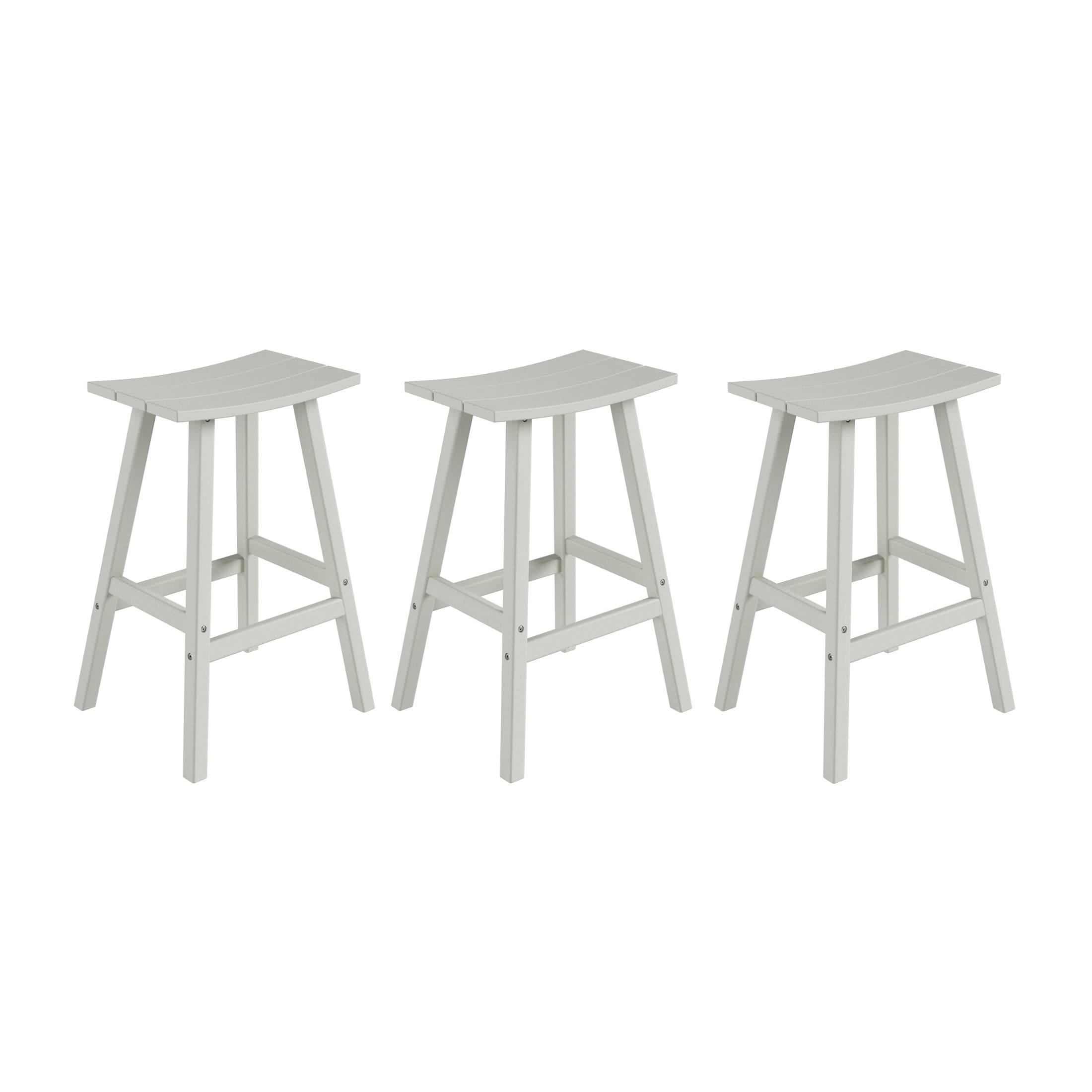 Paradise 29" Poly Outdoor Patio Bar Stool (Set of 3) - Costaelm