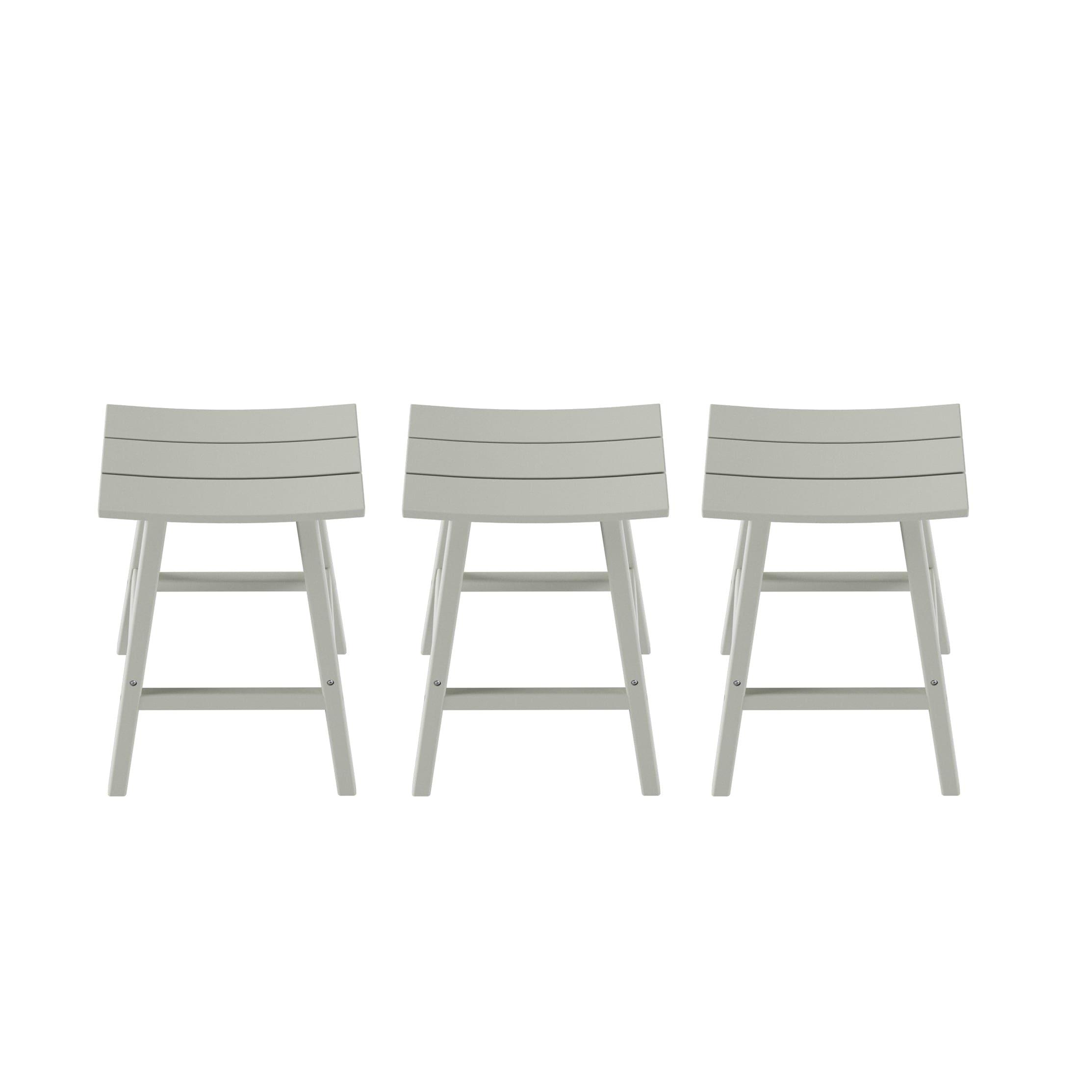 Paradise 29" Poly Outdoor Patio Bar Stool (Set of 3) - Costaelm