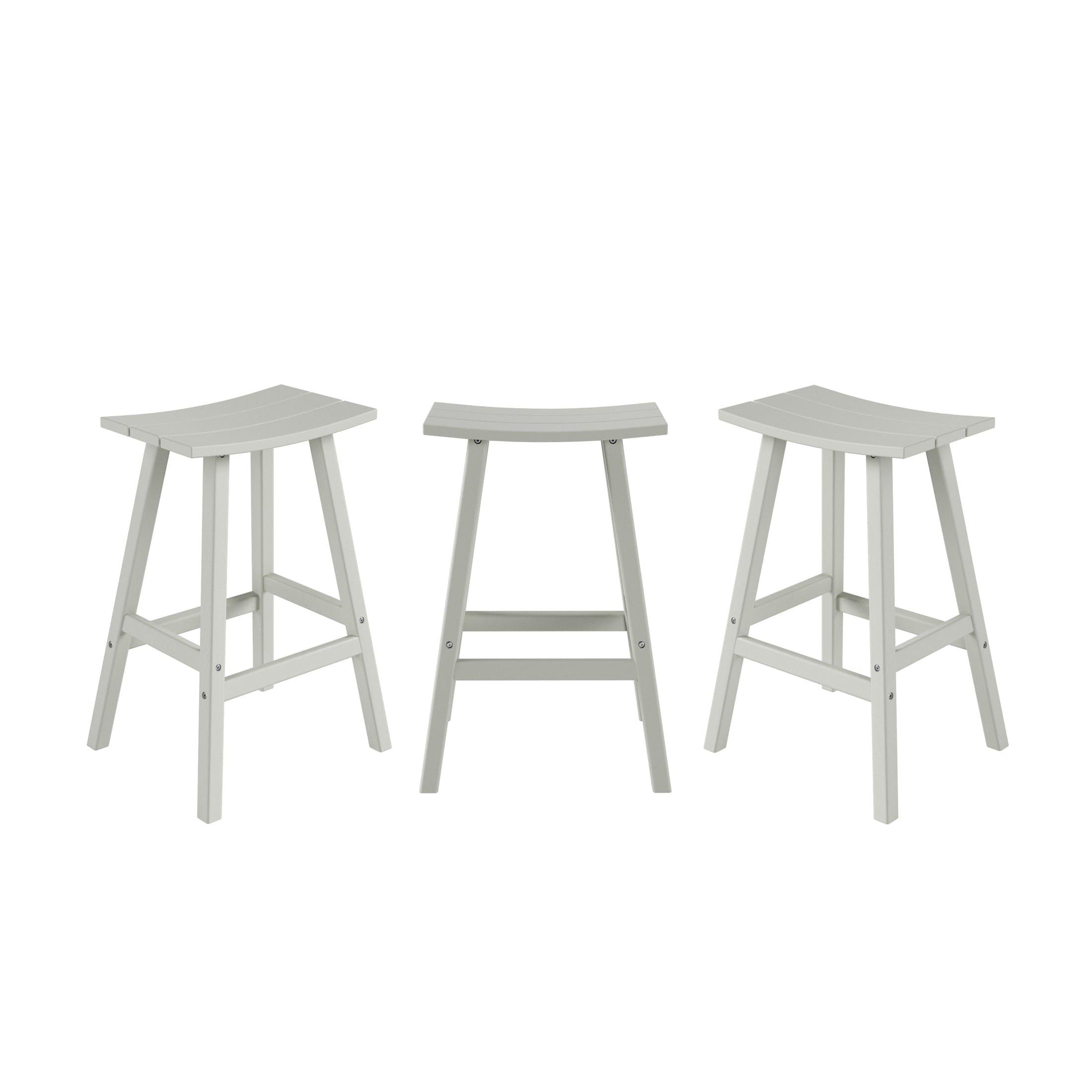 Paradise 29" Poly Outdoor Patio Bar Stool (Set of 3) - Costaelm