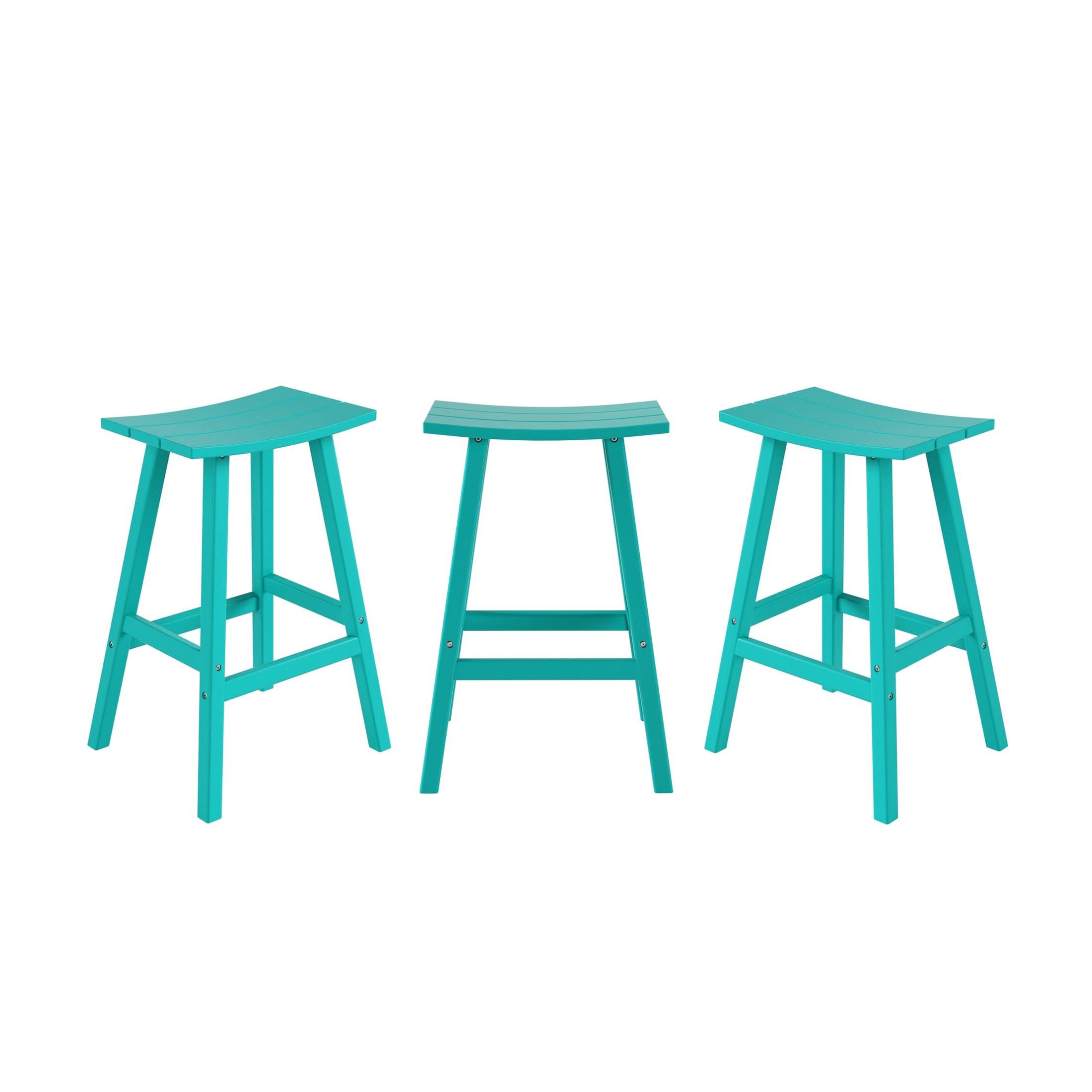 Paradise 29" Poly Outdoor Patio Bar Stool (Set of 3) - Costaelm