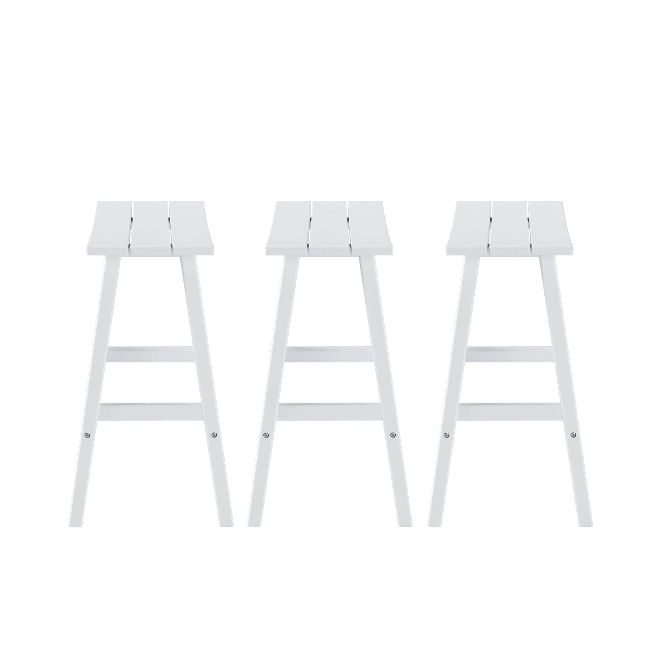 Paradise 29" Poly Outdoor Patio Bar Stool (Set of 3) - Costaelm