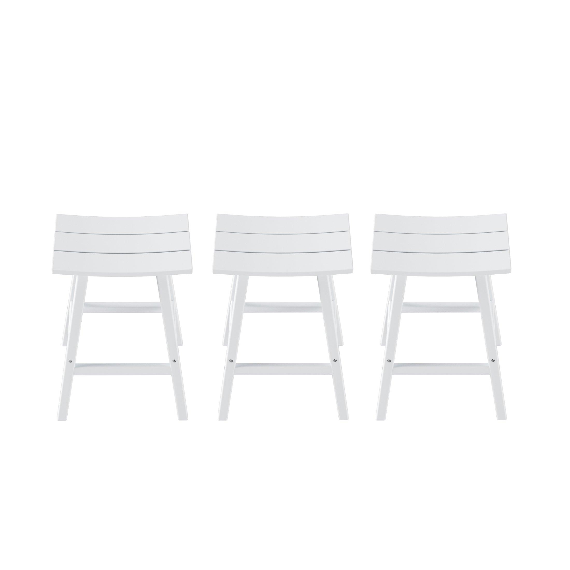 Paradise 29" Poly Outdoor Patio Bar Stool (Set of 3) - Costaelm