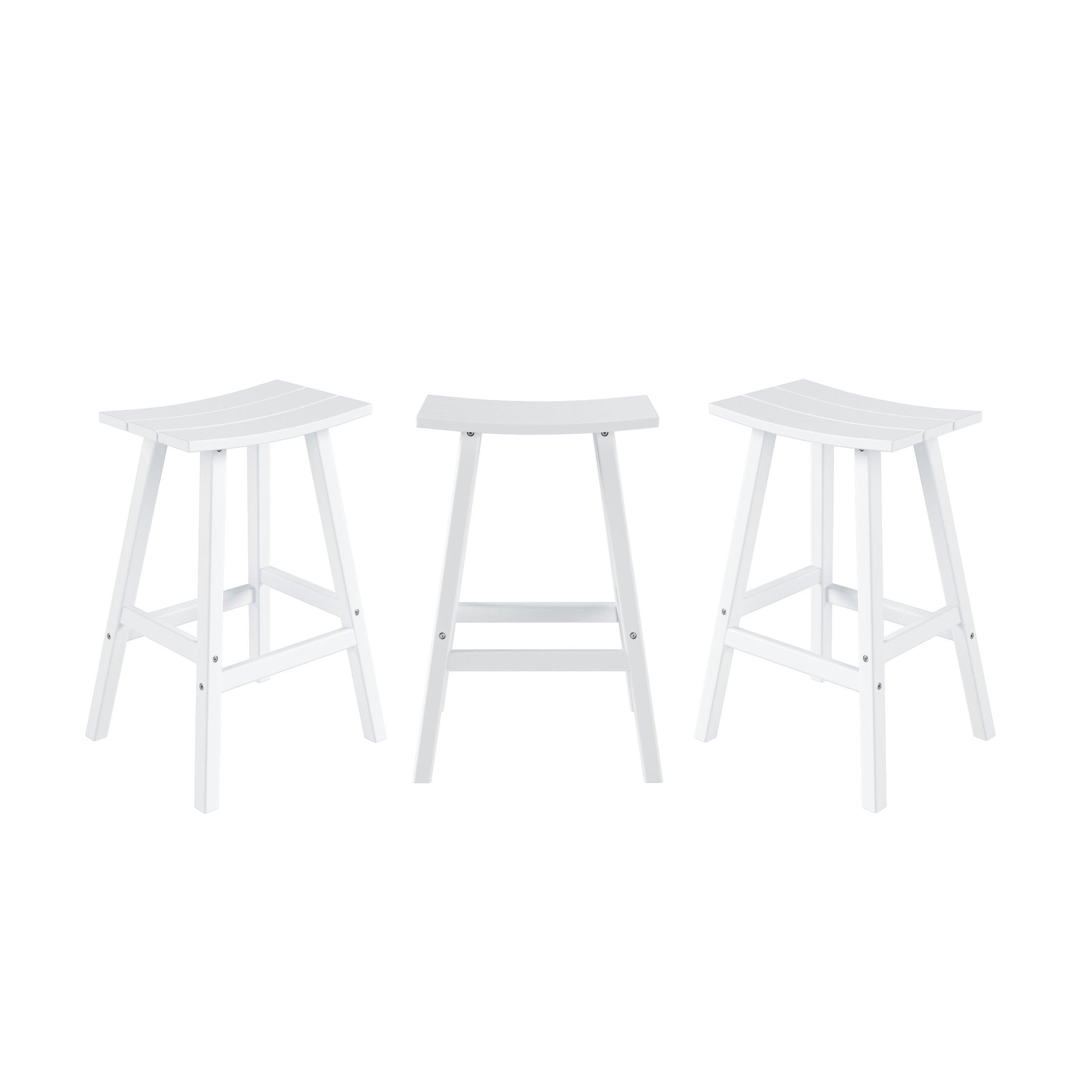 Paradise 29" Poly Outdoor Patio Bar Stool (Set of 3) - Costaelm