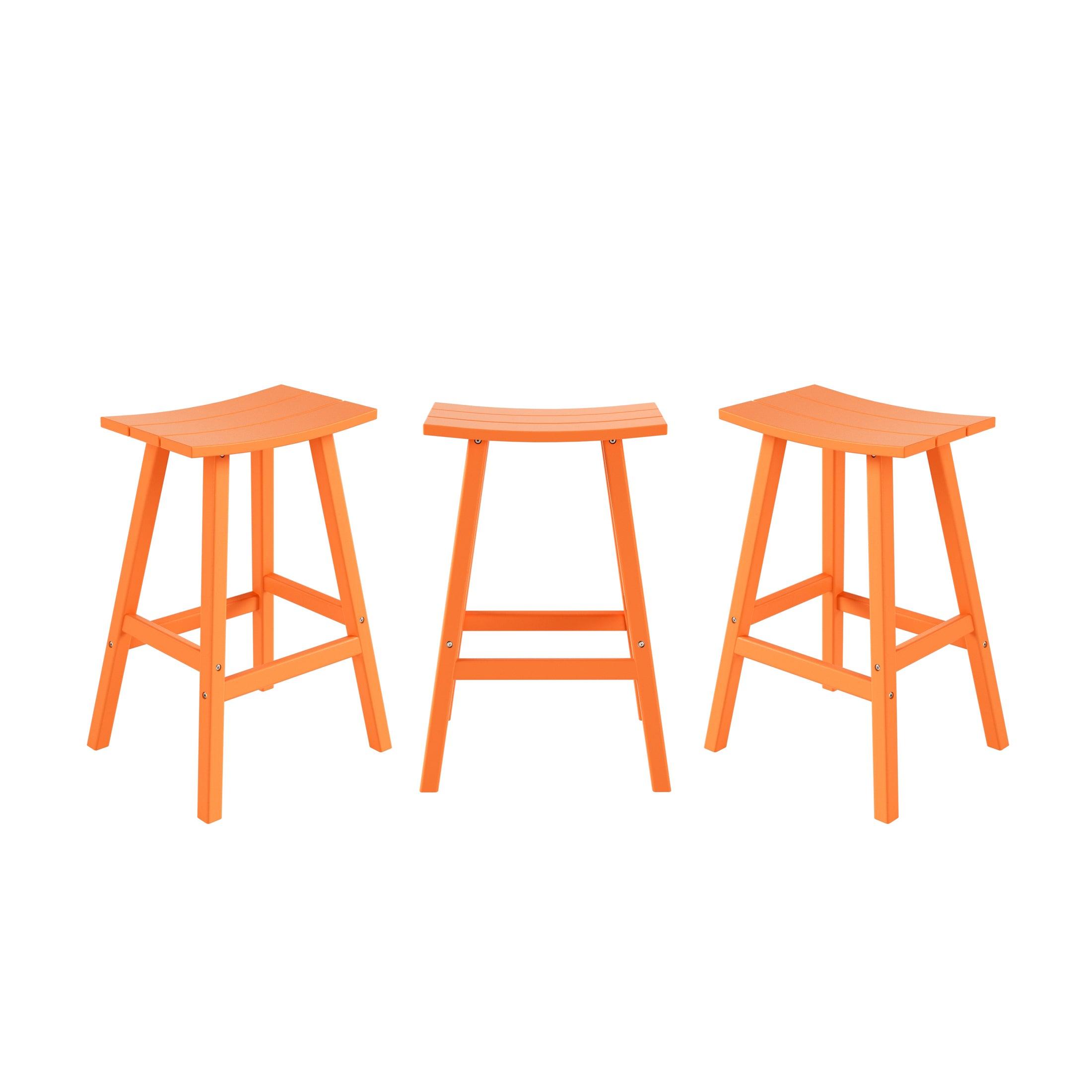 Paradise 29" Poly Outdoor Patio Bar Stool (Set of 3) - Costaelm